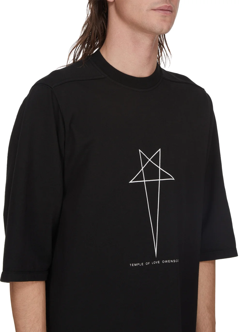 Футболка Temple Pentagram Jumbo Print SS T-Shirt  Black / Milk