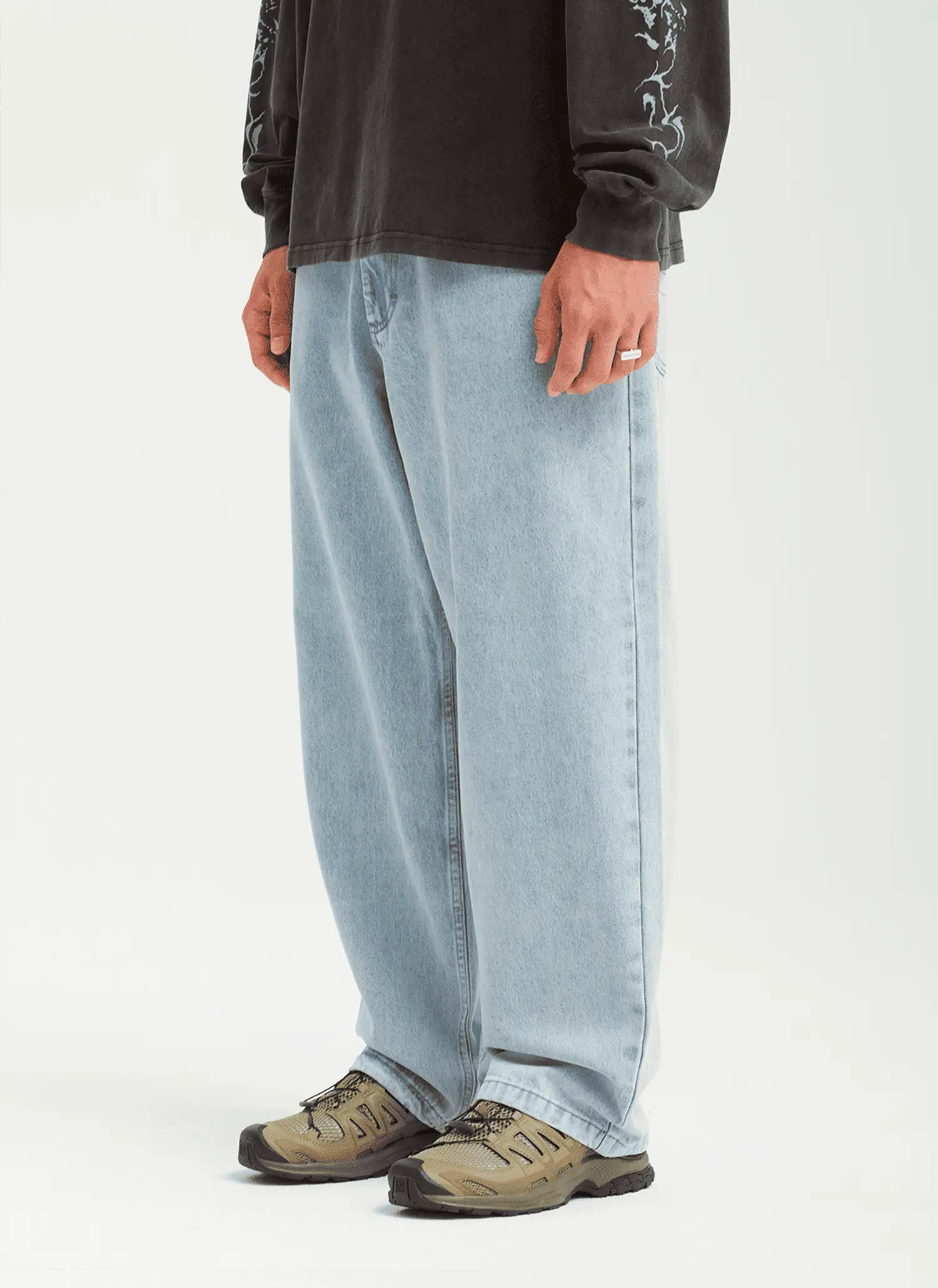 Джинсы Og Logo Baggy Denim BLUE HEAVY STONE BLEACHED