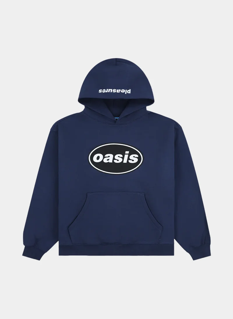 Худи Pleasures х Oasis Knebworth Hoodie  Navy