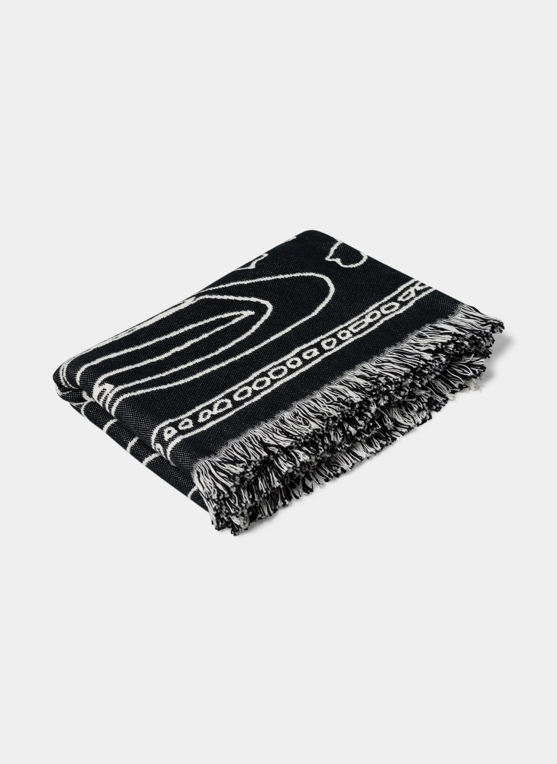 Плед Hackwork Blanket Black / Wax