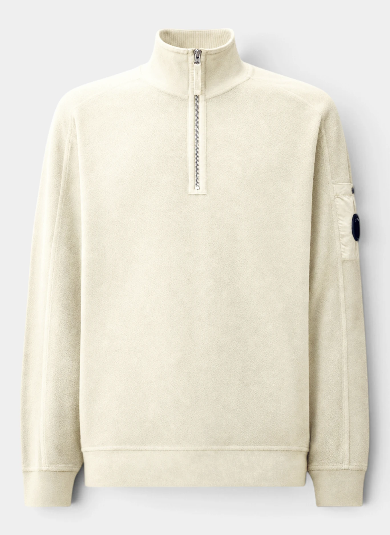 Свитшот Brushed Emerized Diagonal Fleece Half Zip Lens Sweatshirt Silver Birch