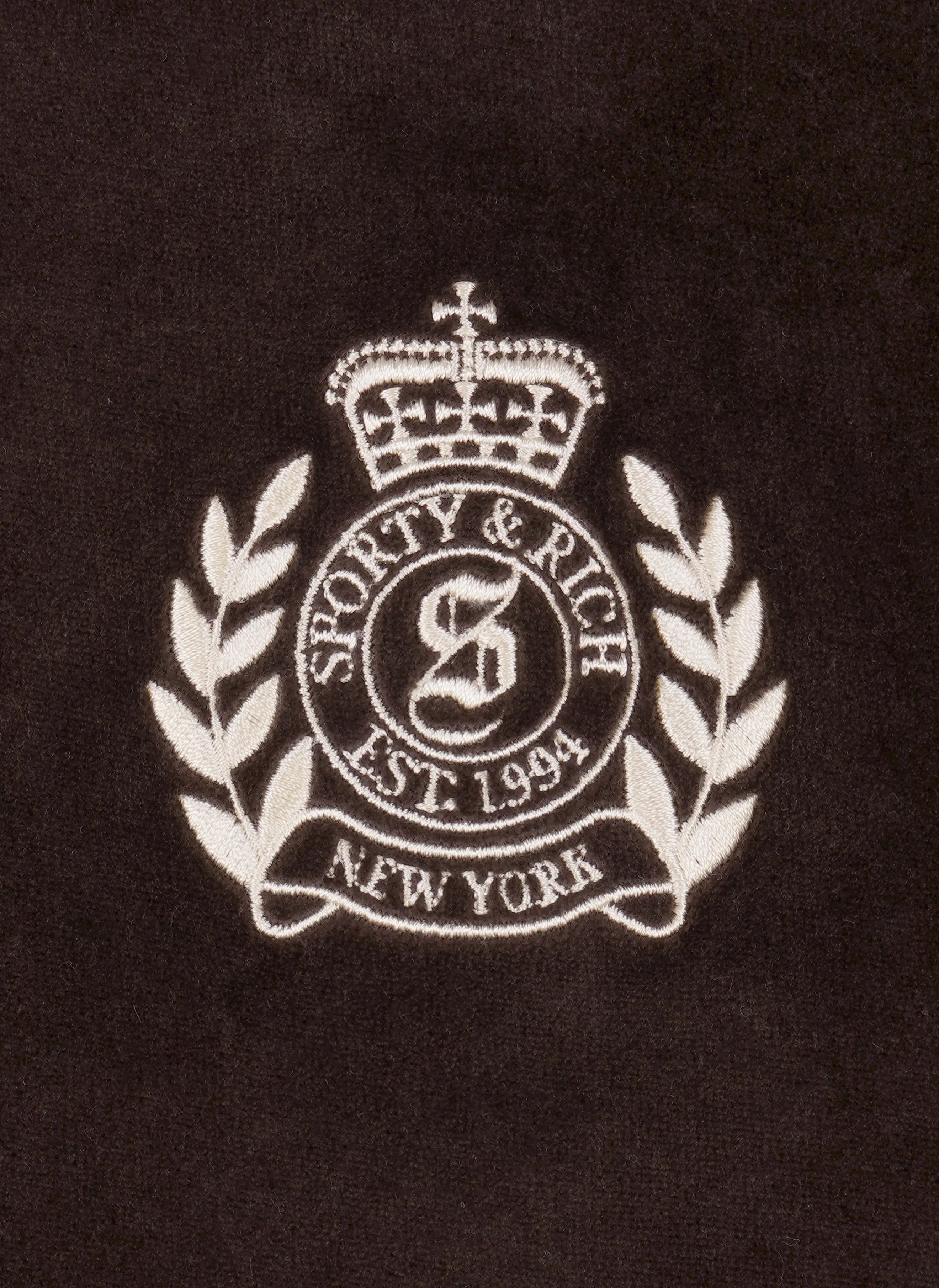 Олимпийка NY Crest Elio Velour Track Jacket Chocolate