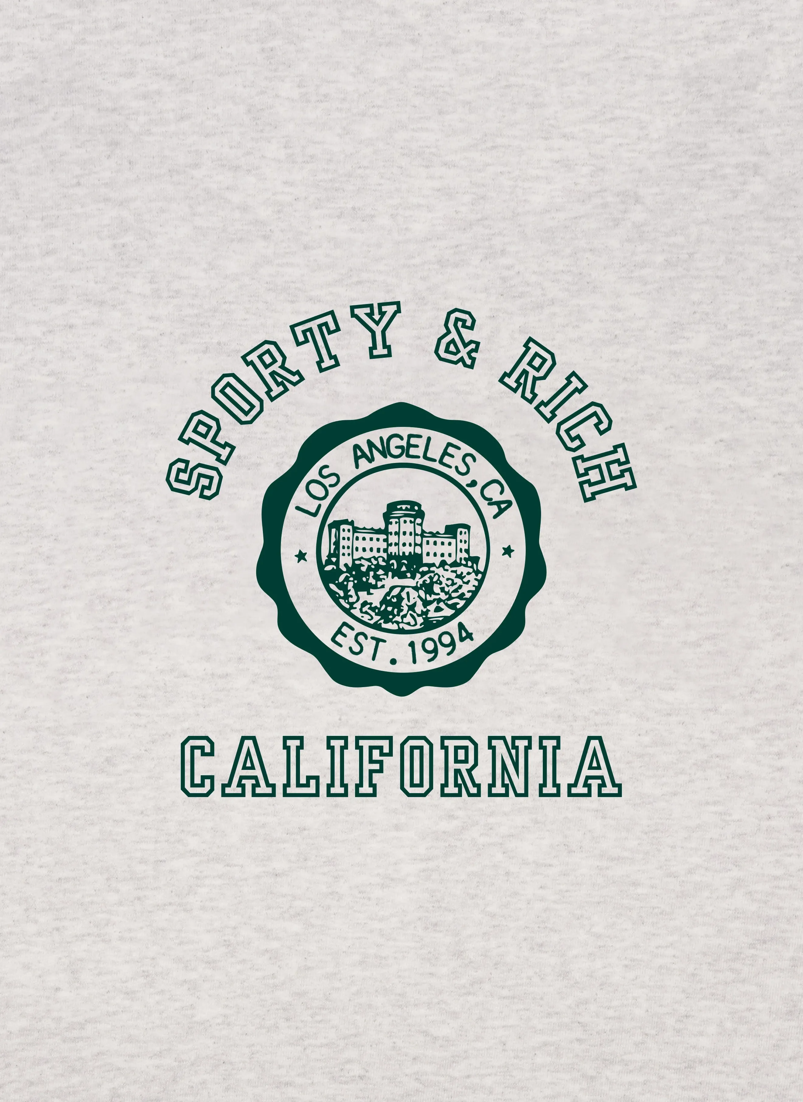 Худи на молнии California Emblem Zip Hoodie Heather Gray