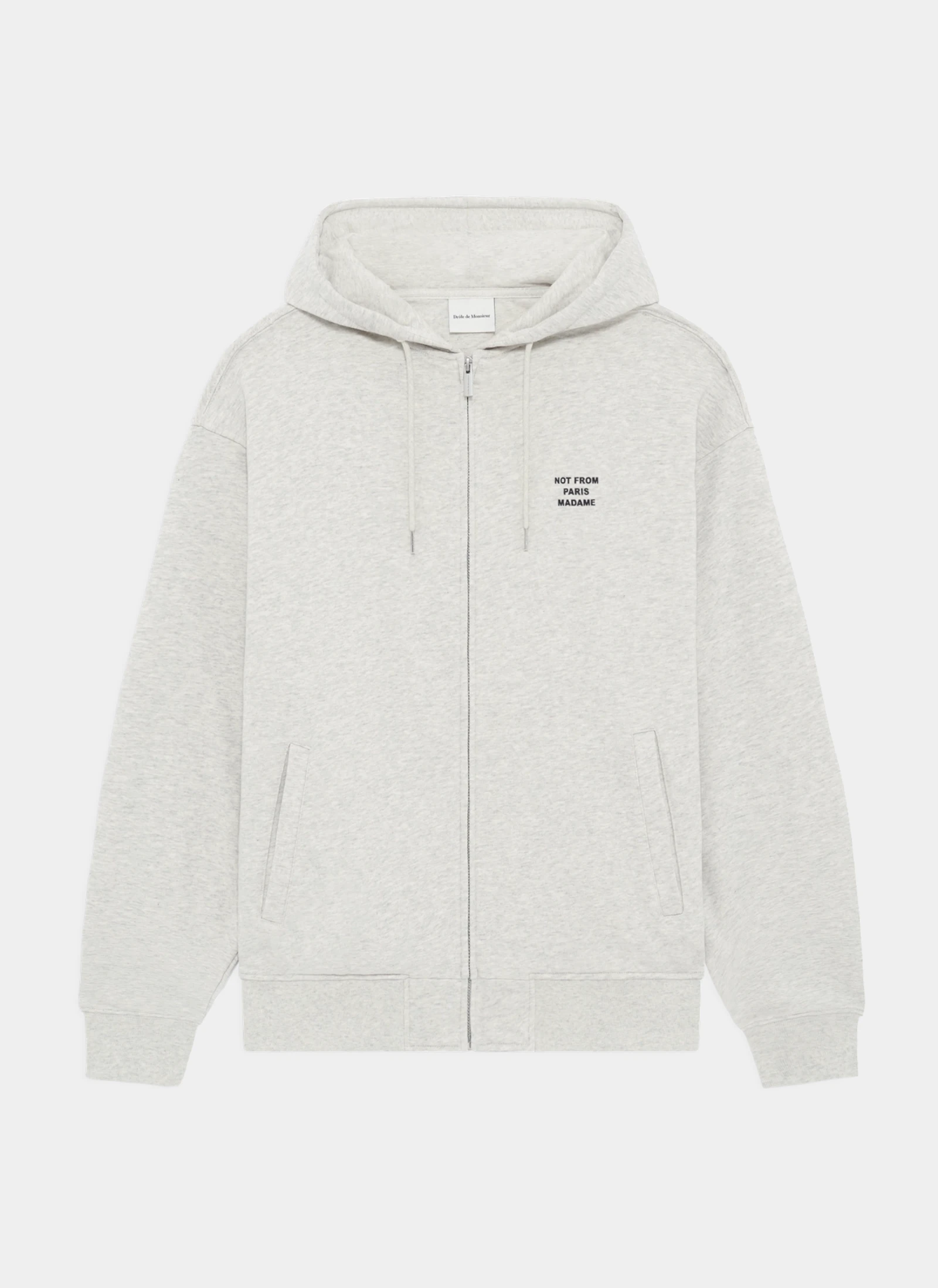 Худи на молнии Slogan Zip Sweatshirt Grey