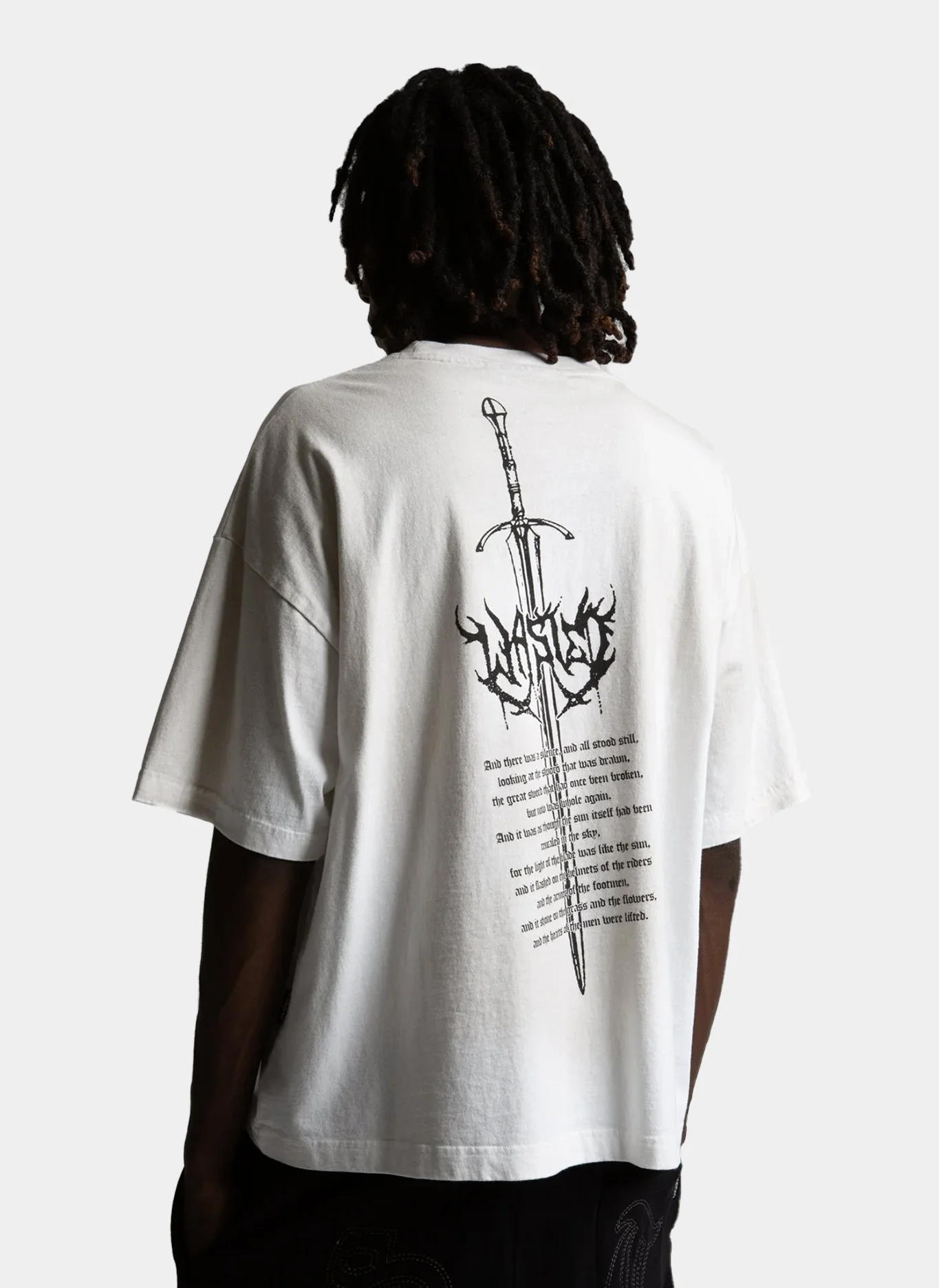 Футболка Sword Boxy T-Shirt Faded White
