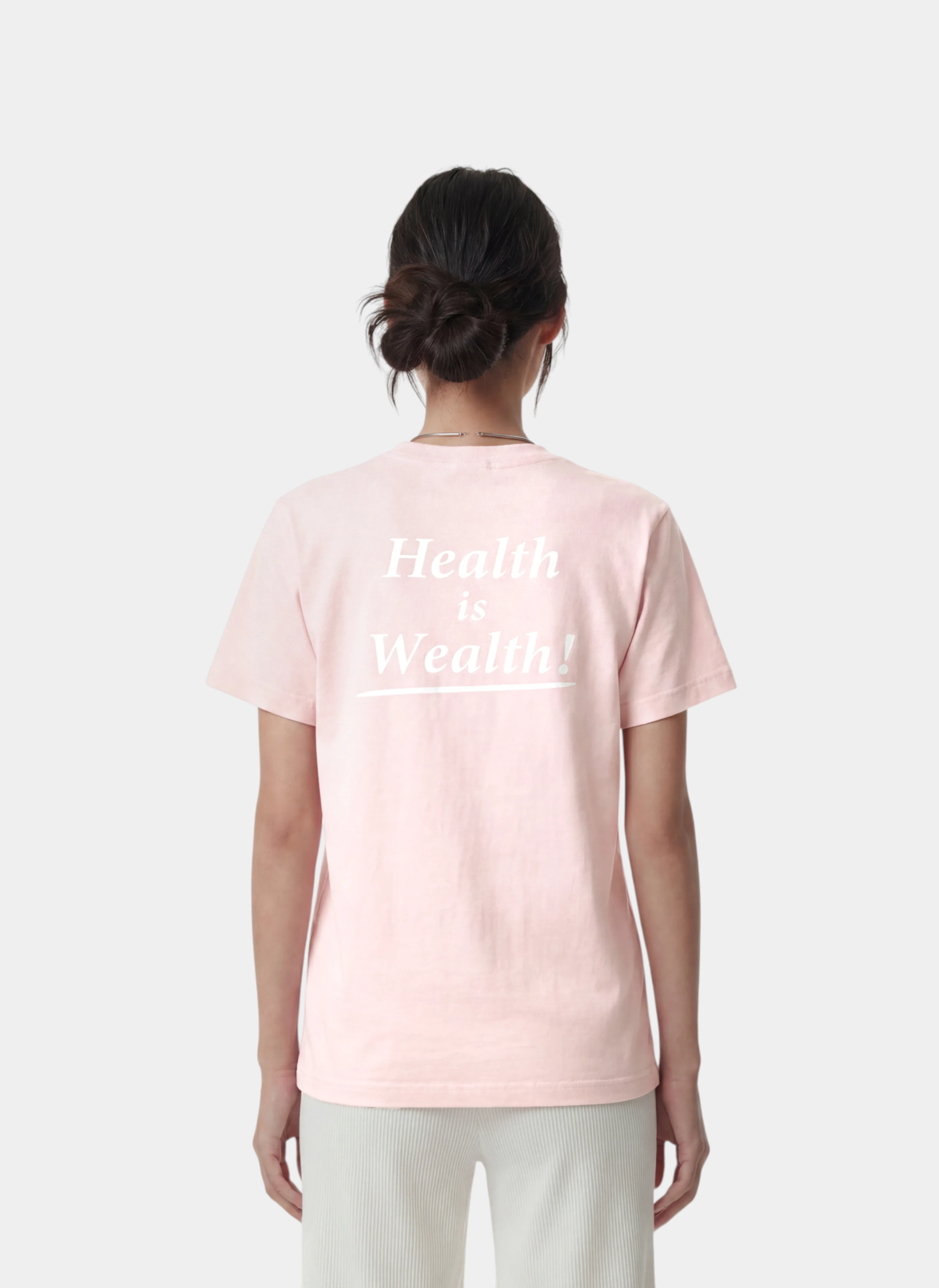 Футболка Health Is Wealth T-Shirt Clear Pink/White