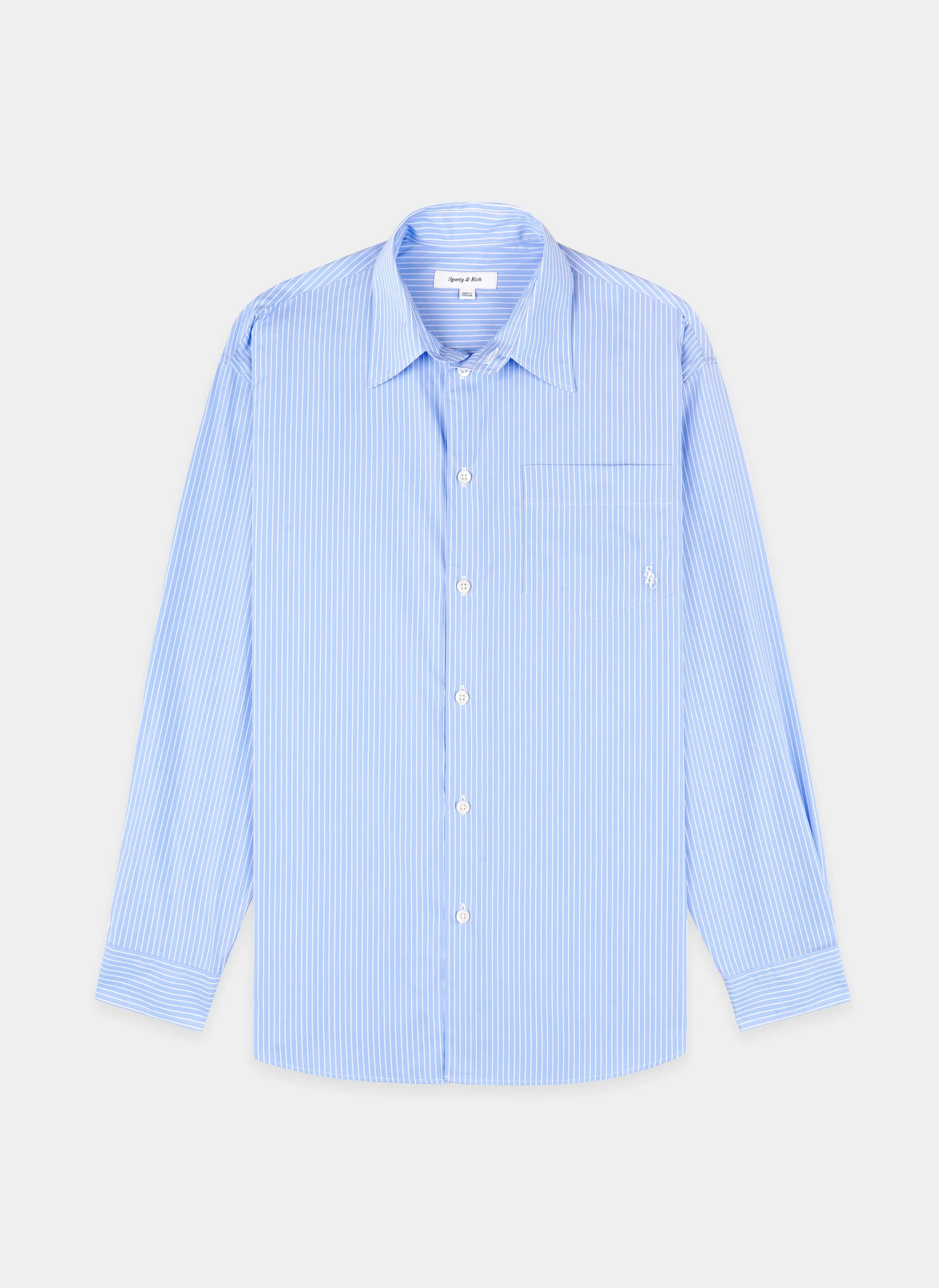 Рубашка SRC Oversized Shirt Light Blue Striped