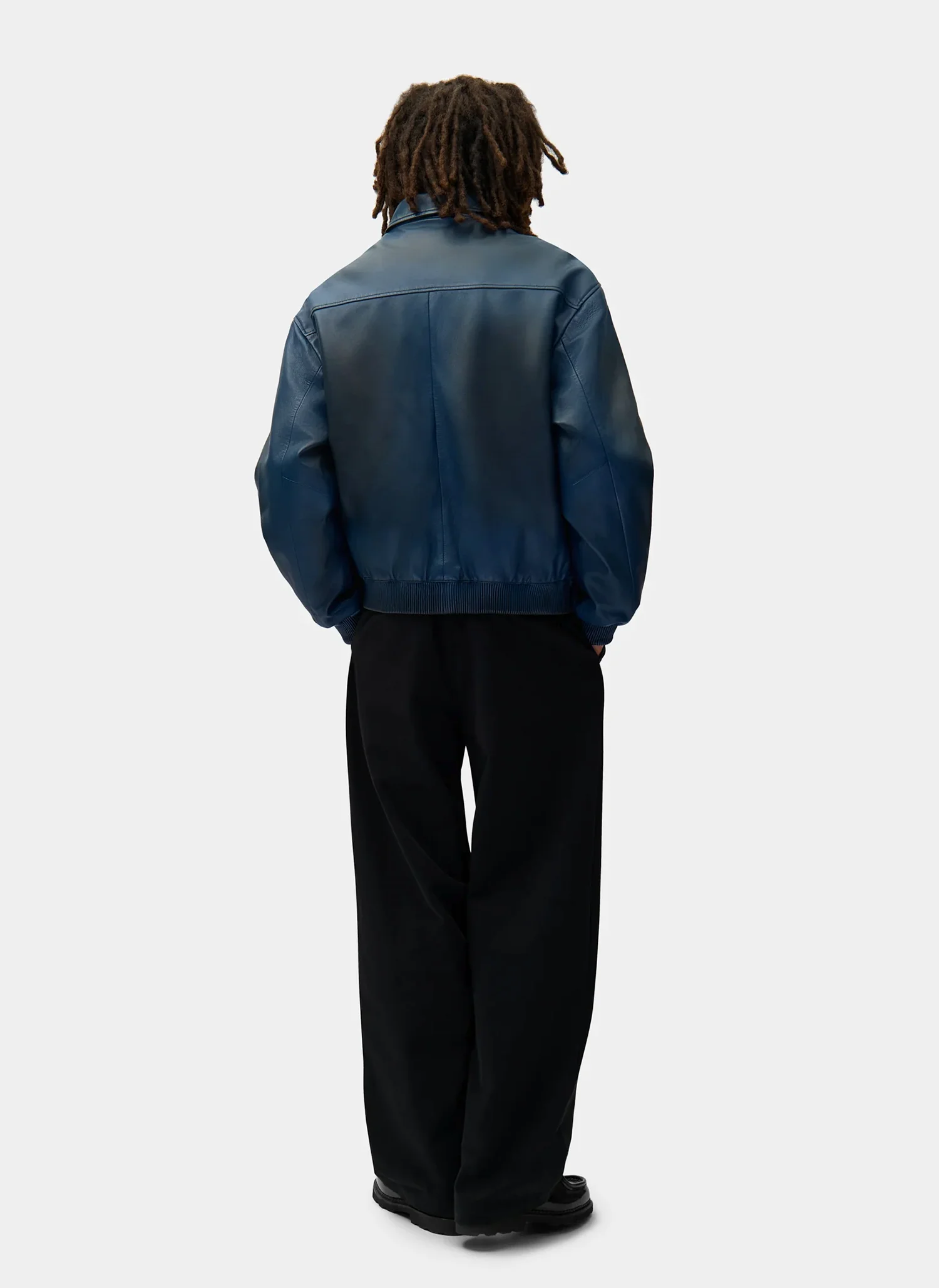 Бомбер Leather Fade Jacket Navy
