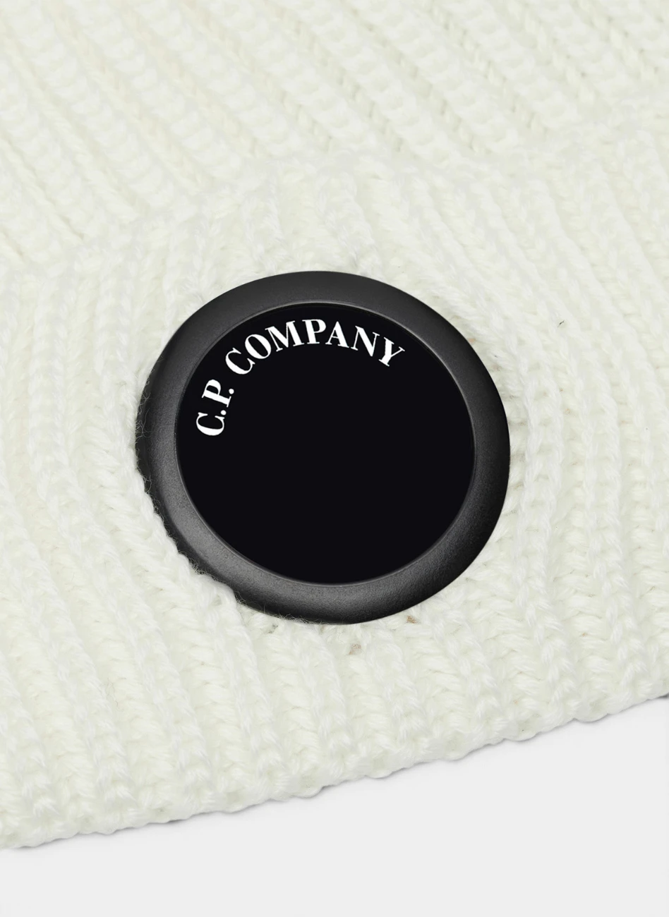 Шапка Extrafine Merino Wool Logo Beanie Gauze White