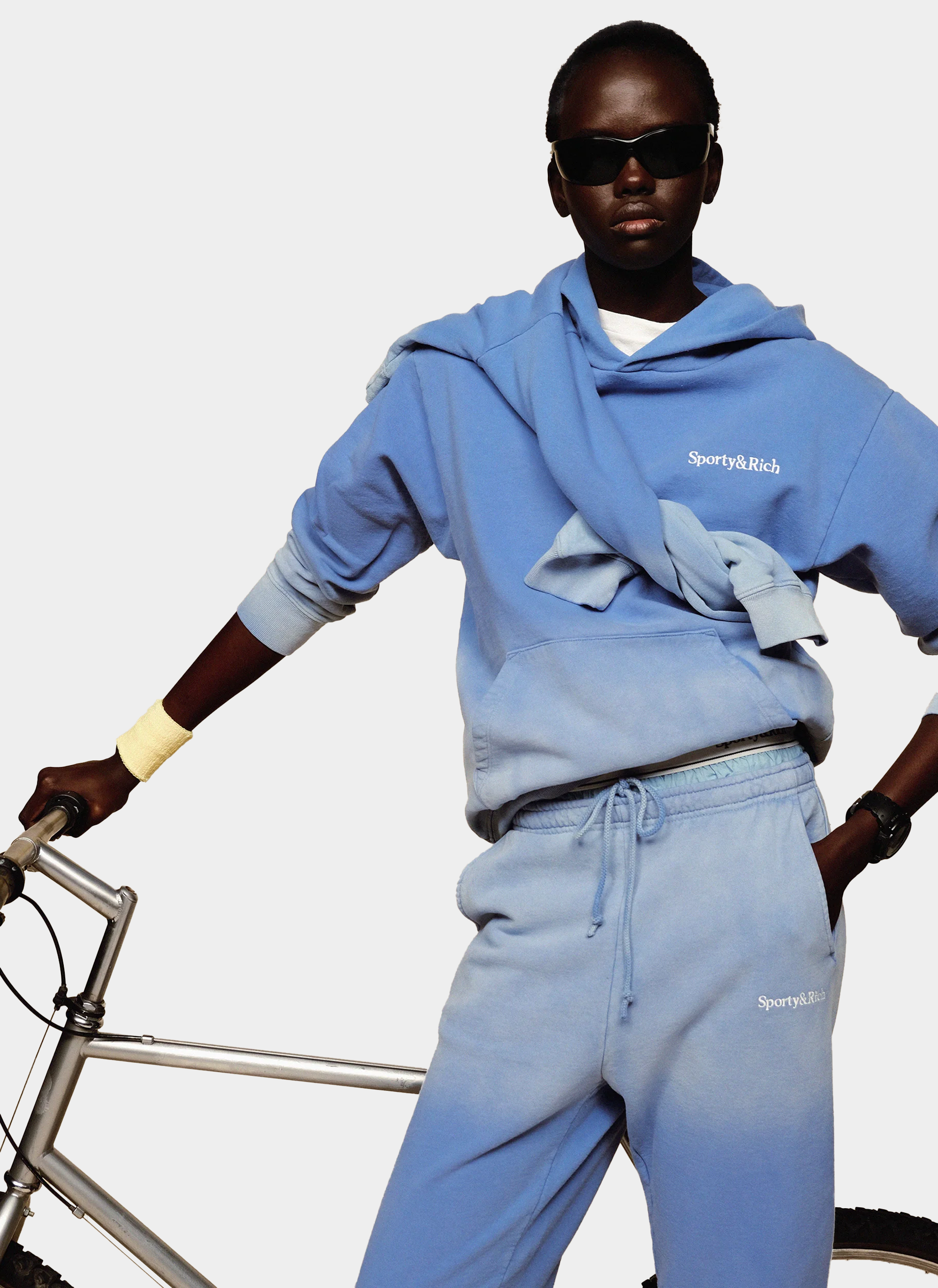 Serif Logo Embroidered Hoodie