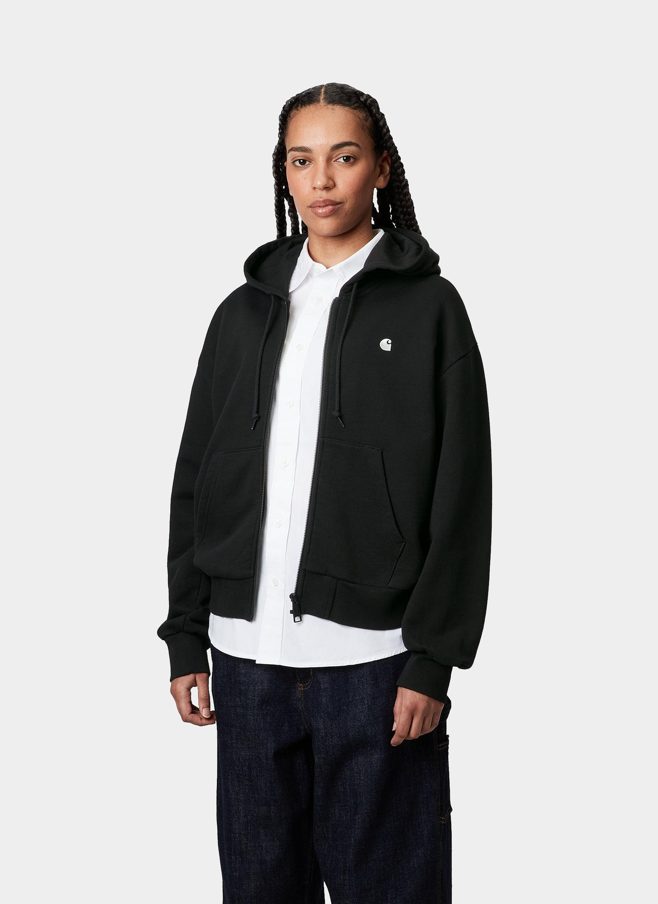 Худи на молнии женское W Hooded Casey Jacket Black / Silver