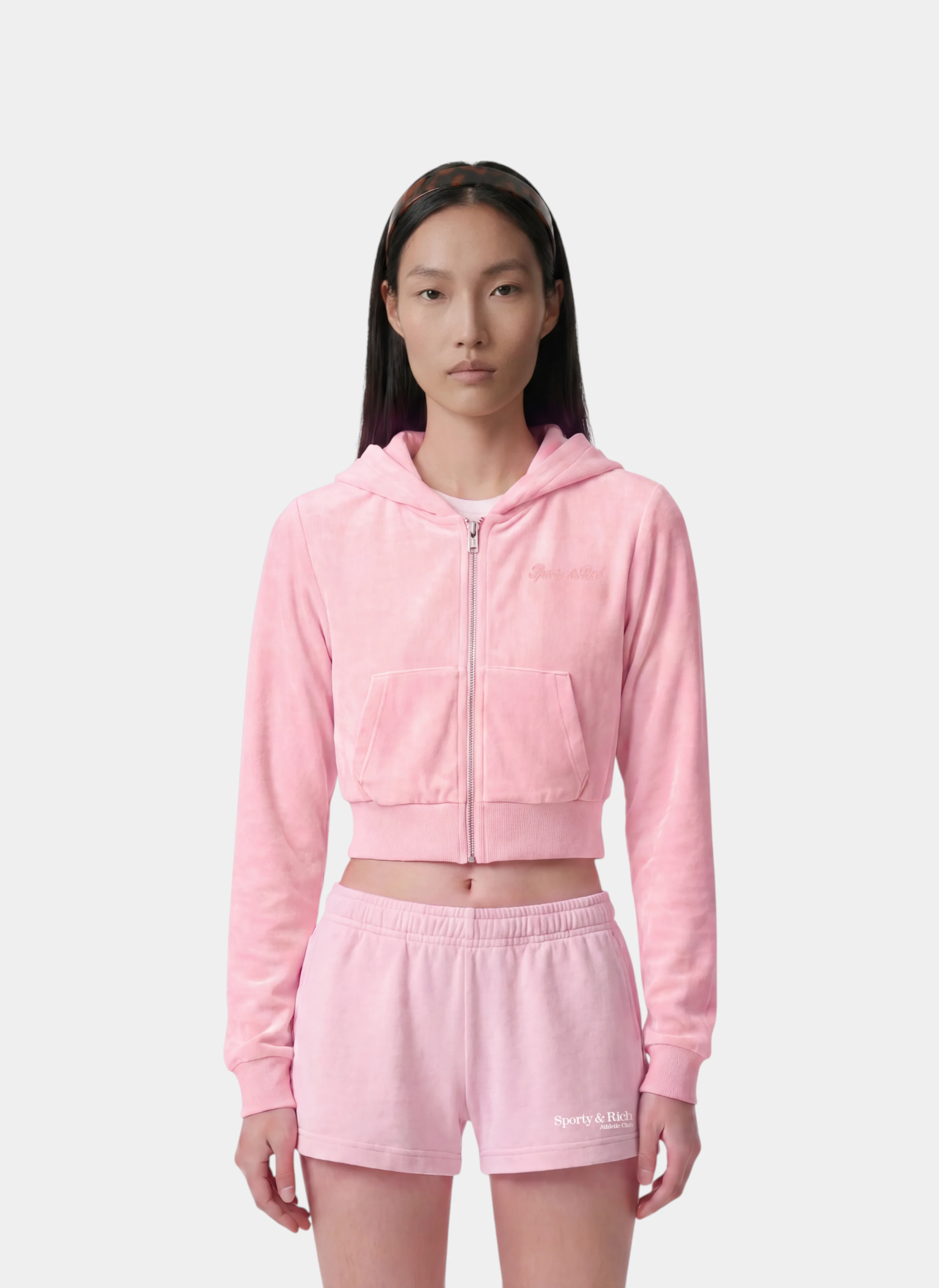 Худи на молнии Signature Logo Krystal Zip Hoodie Laffy/Crystal