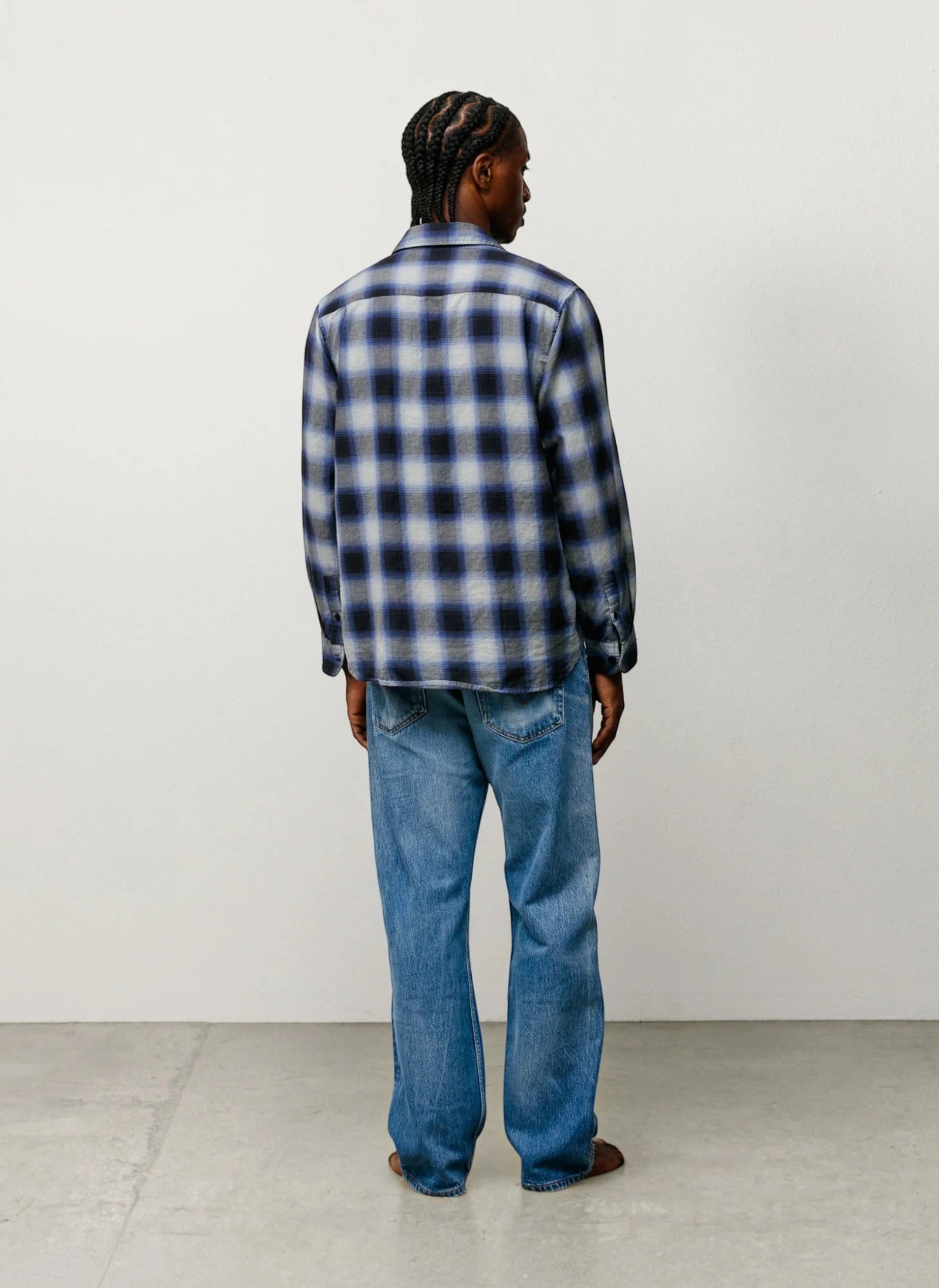 Рубашка Beach Ombre Plaid Shirt Black