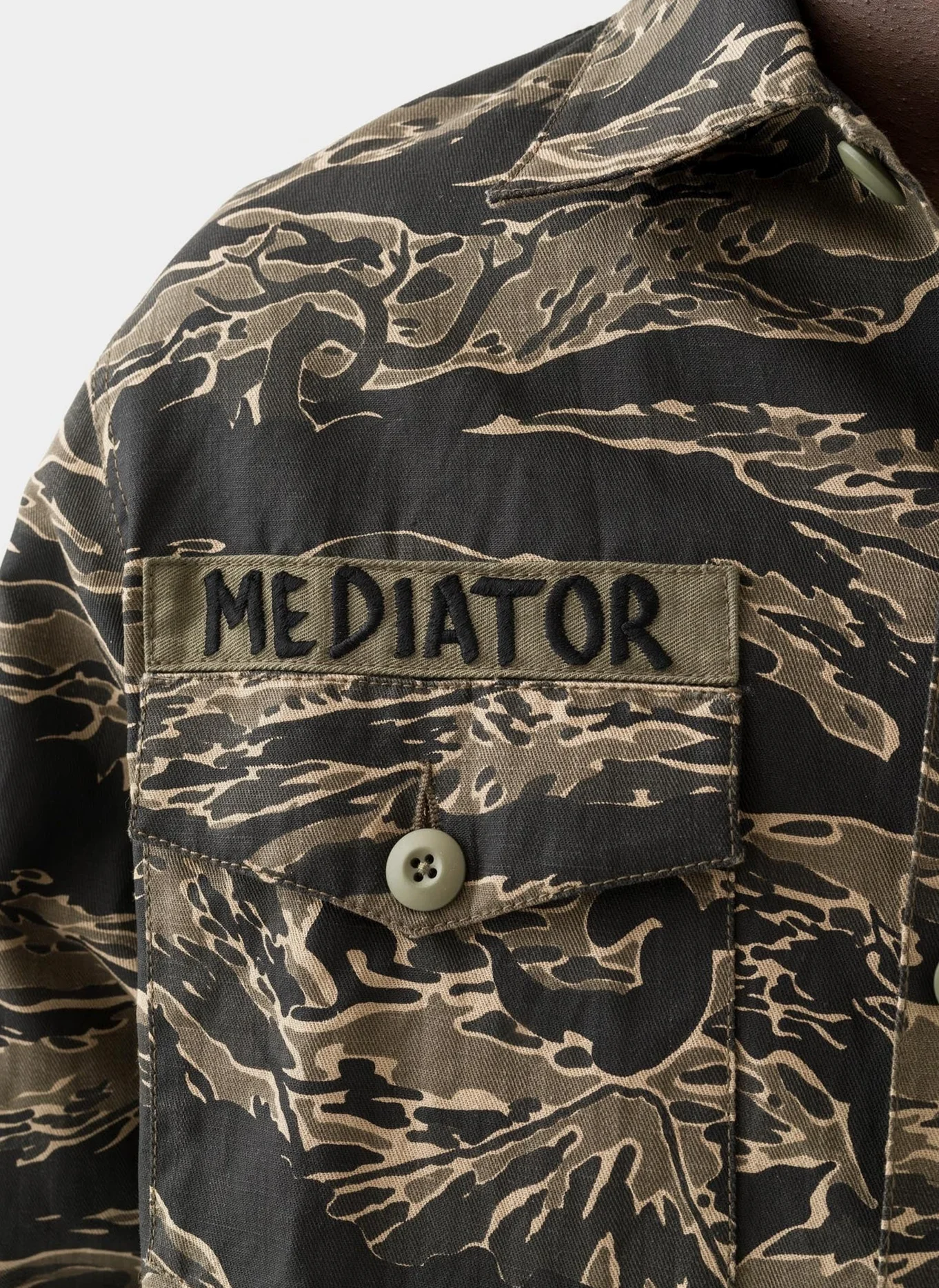 Рубашка Bonsai Tigerstripe L/S Utility Shirt  Mint Gold