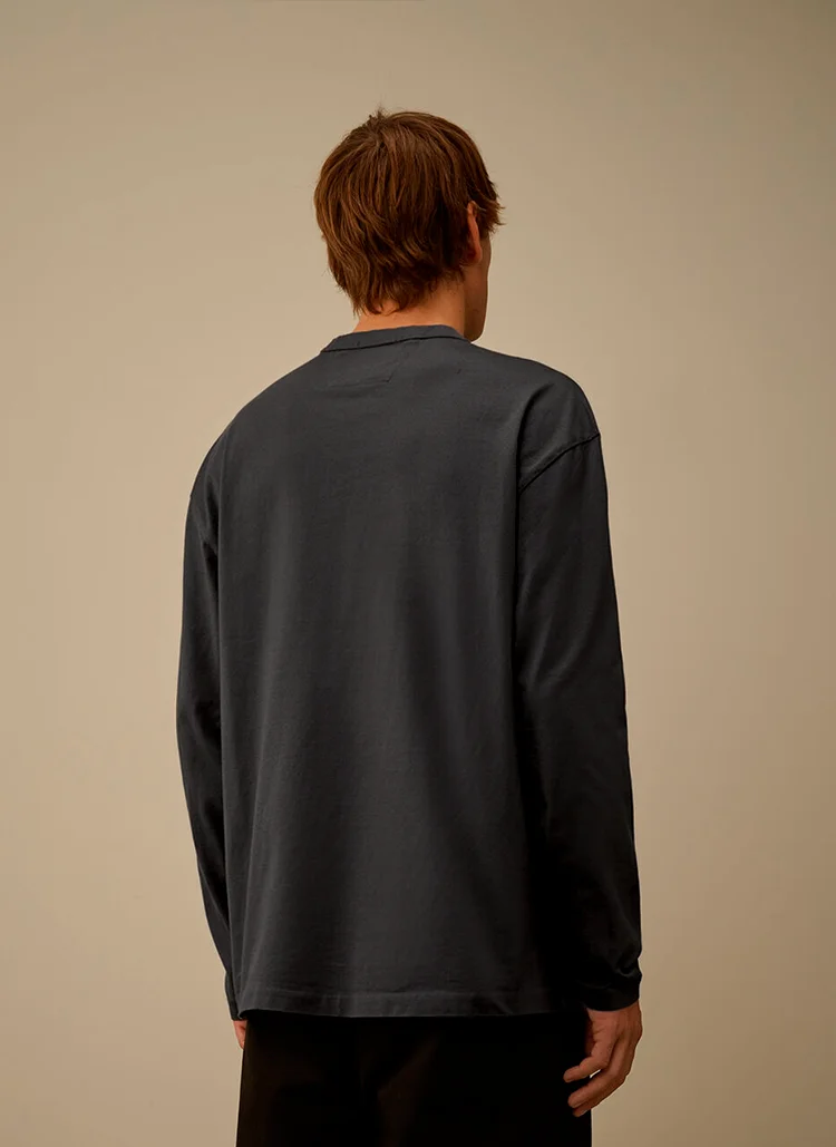 Лонгслив Mercerized 30/2 Jersey Twisted Long Sleeve T-Shirt Black