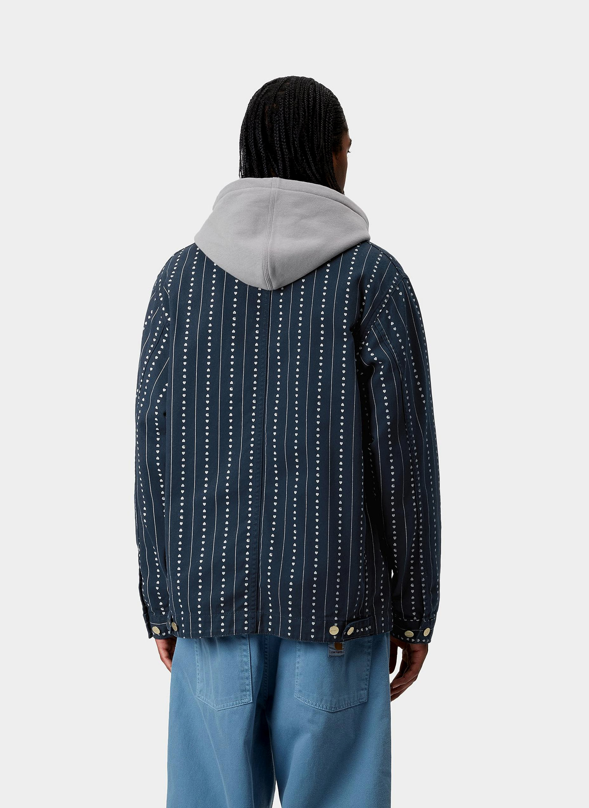 Куртка ‘Drewe Chore Coat’ HEART C PINSTRIPE, INK / NATURAL (RINSED)