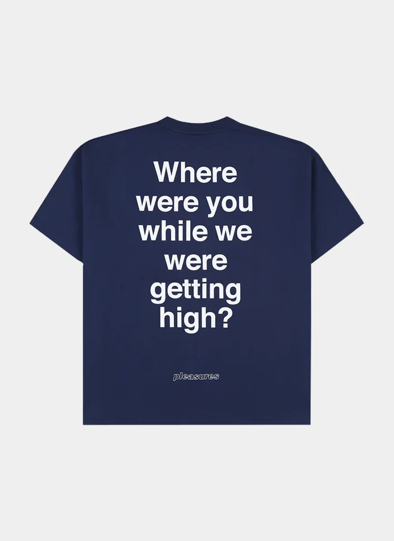 Футболка Pleasures х Oasis Question Mark T-Shirt Navy