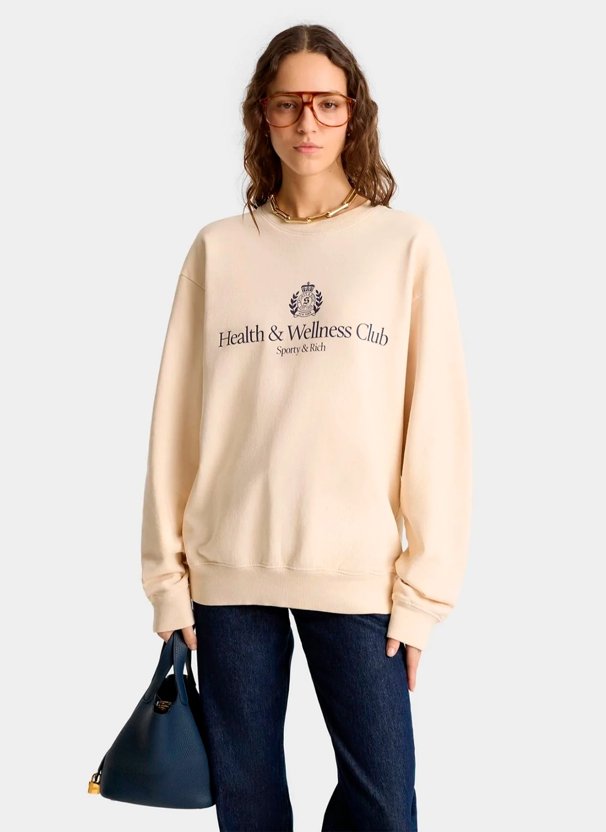 Свитшот H&W Crest Crewneck Cream