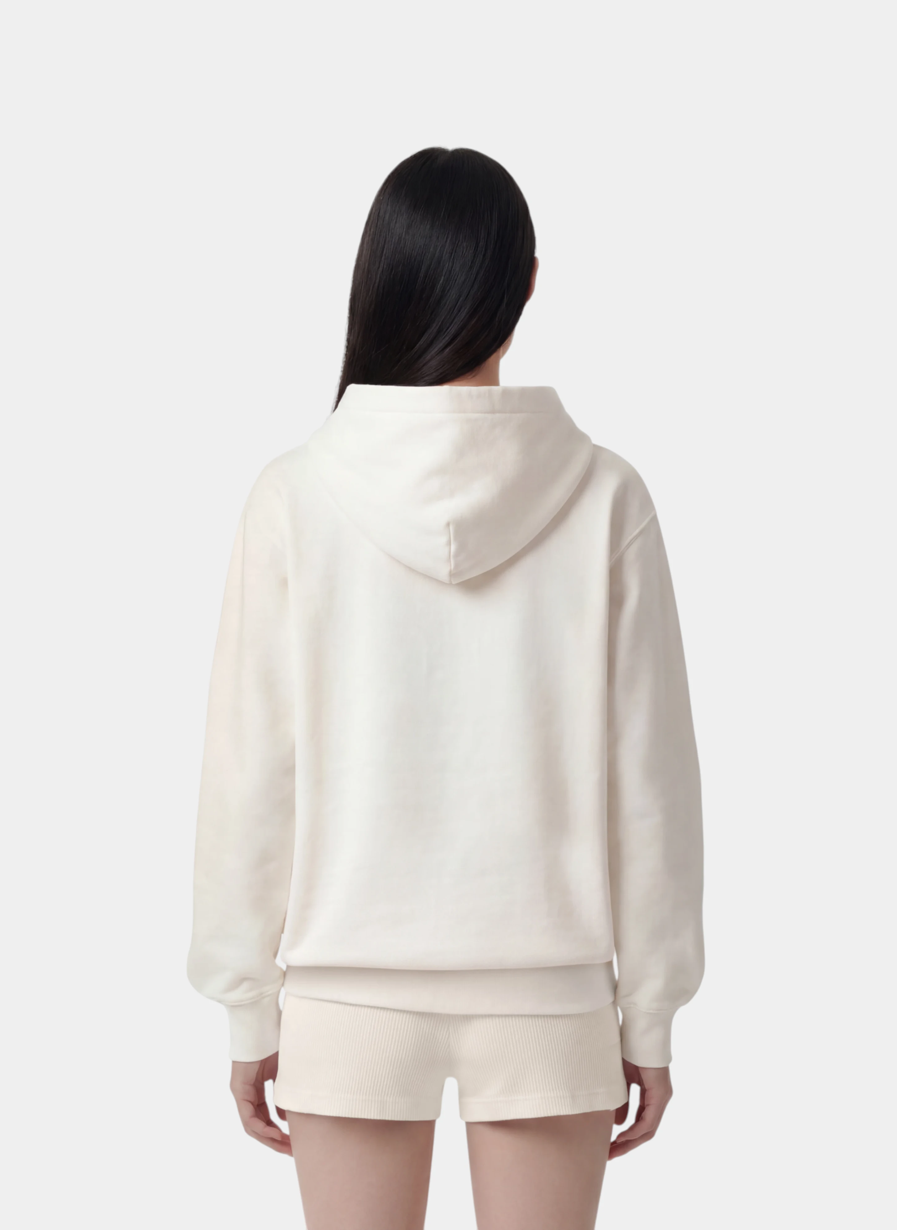 Худи на молнии Signature Logo Embroidered Zip Hoodie Ecru/Light Navy