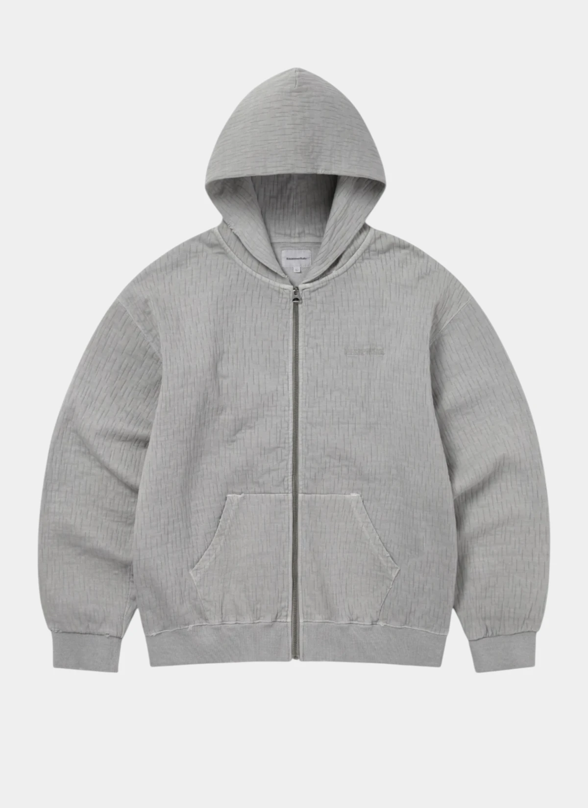 Худи на молнии Damaged Zip Up Hoodie Khaki Grey