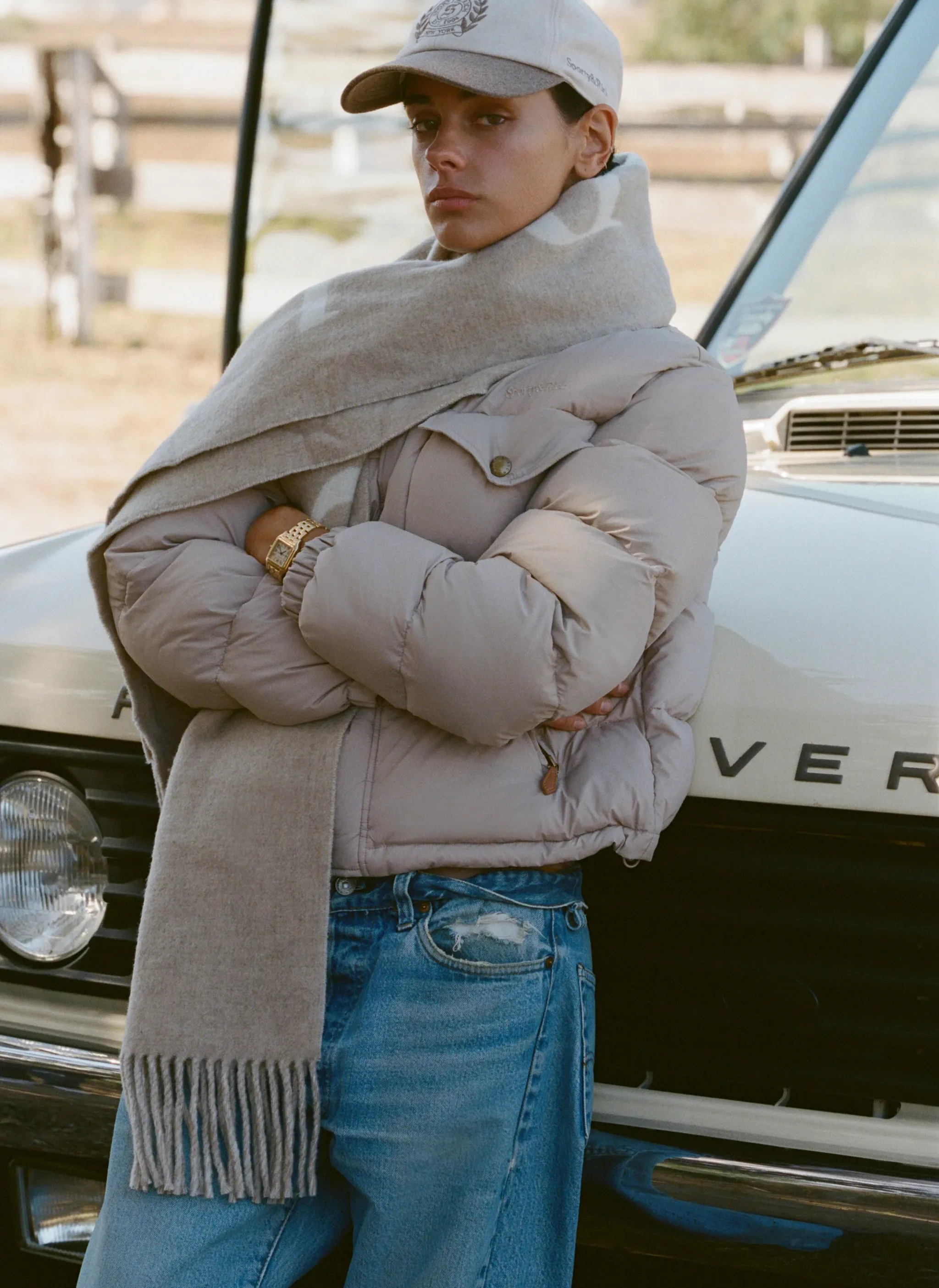 Шарф Big Serif Scarf Ecru