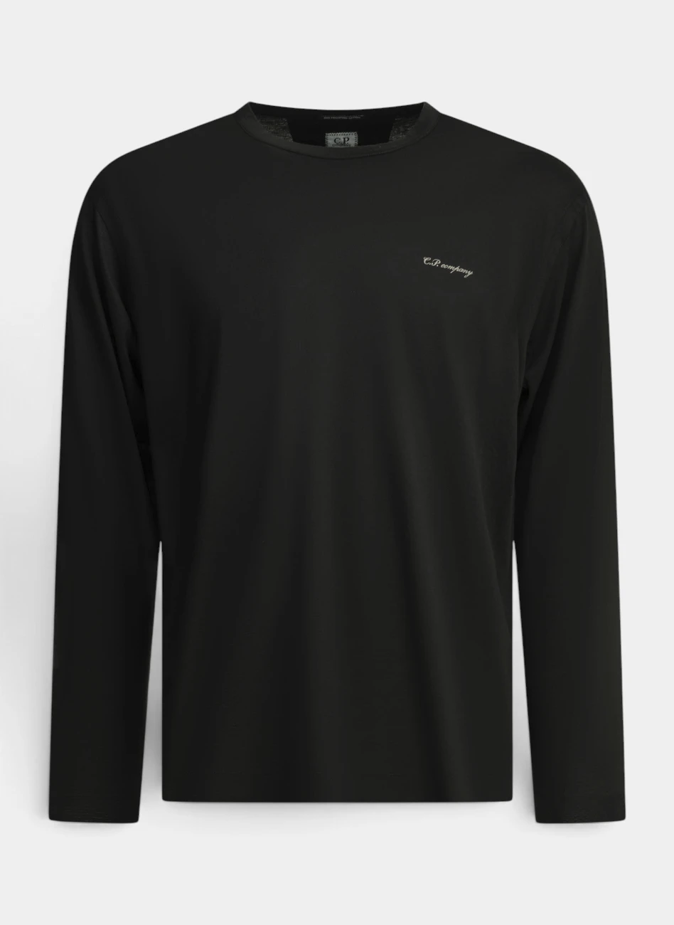 Лонгслив 70/2 Mercerized Jersey Gasato Long Sleeve T-Shirt Black