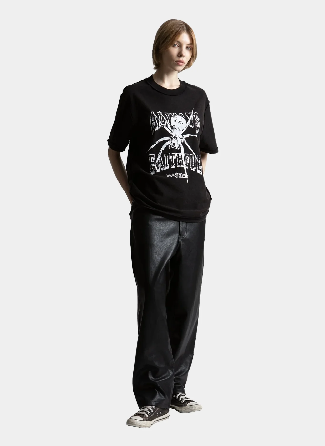 Брюки Faux Leather Casper Pant Black