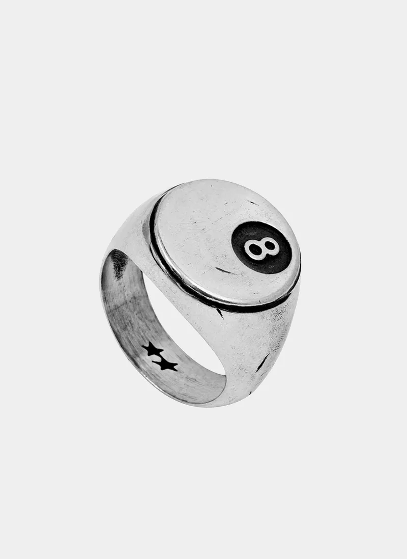 Кольцо 8 ball Ring Silver
