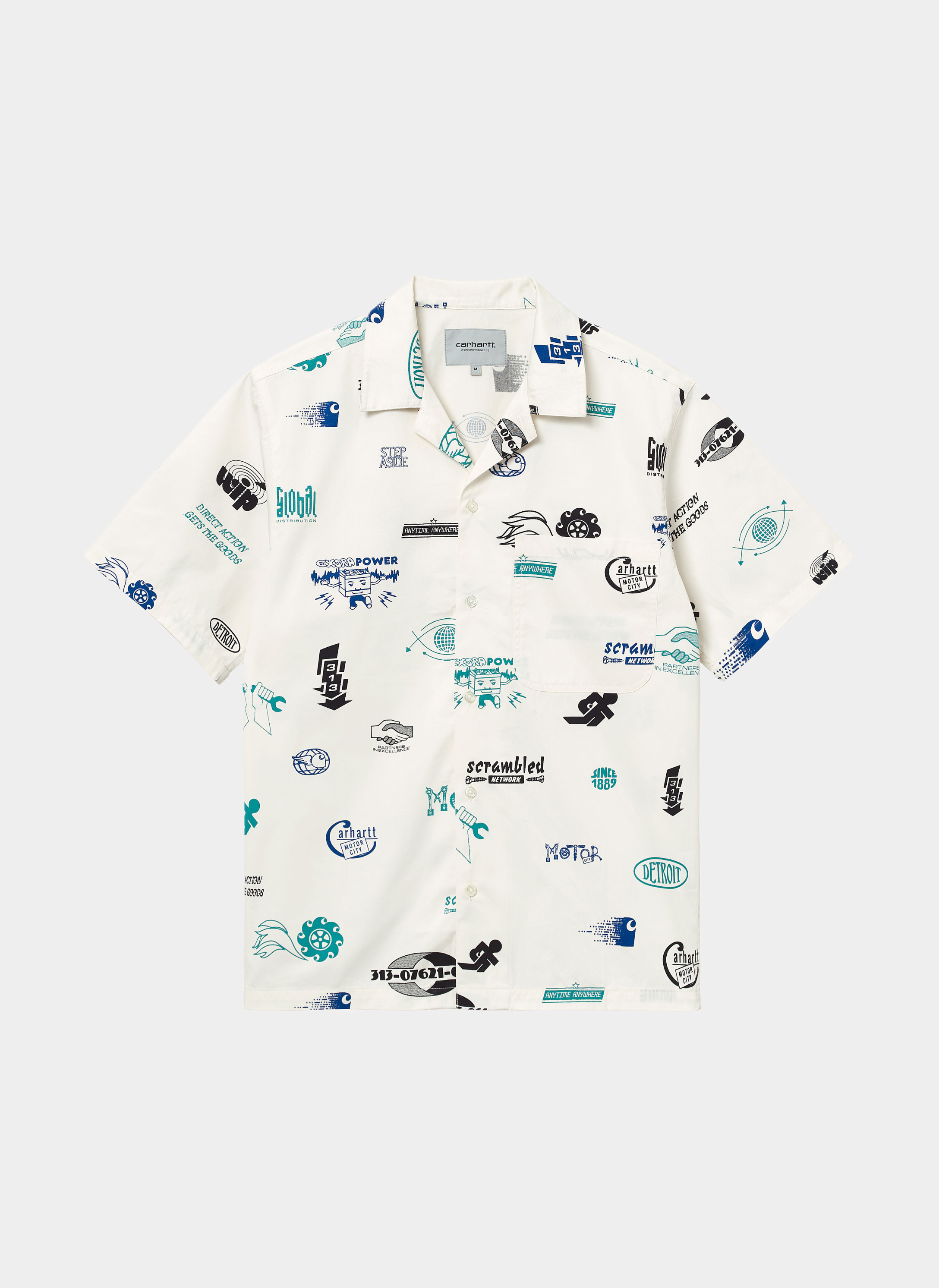 Рубашка Carhartt WIP ‘S/S Motor City Shirt’ Wax Рубашка Carhartt WIP ‘S/S Motor City Shirt’ Wax