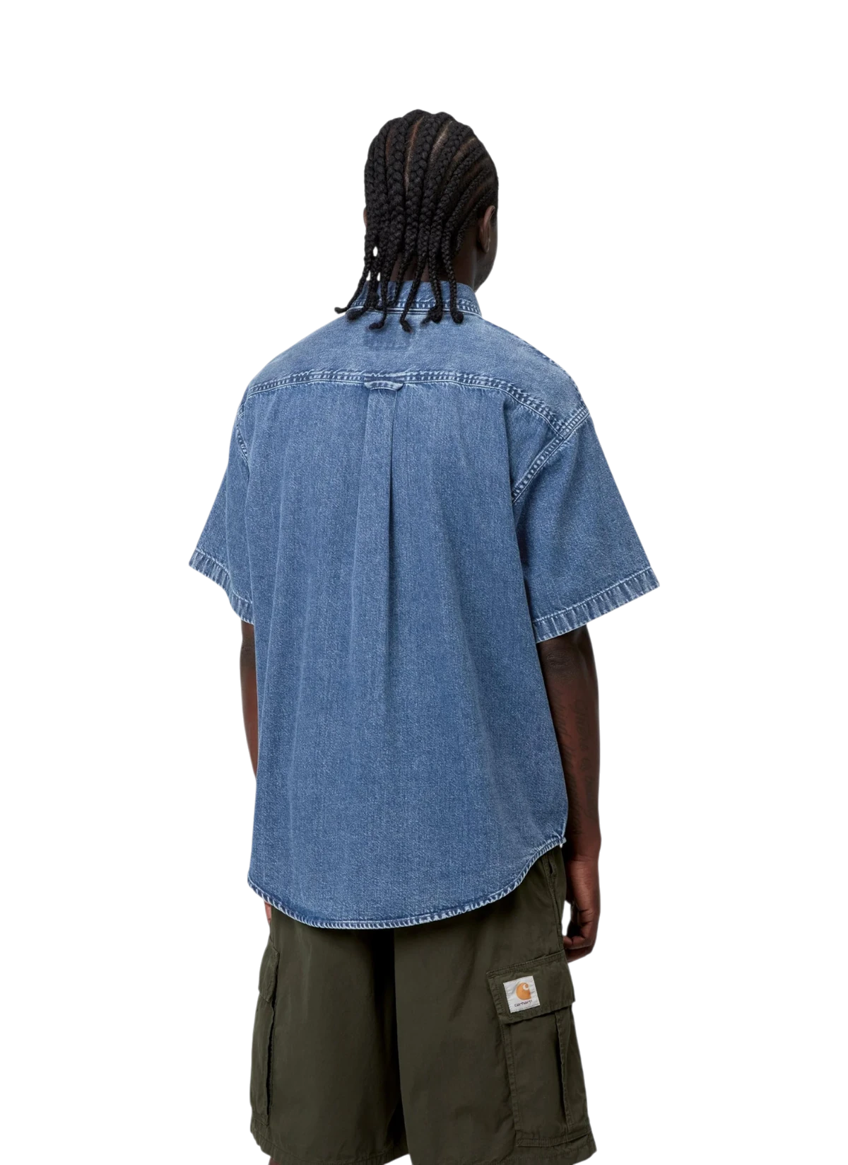 Рубашка S/S Lucas Shirt Blue (Stone Washed)