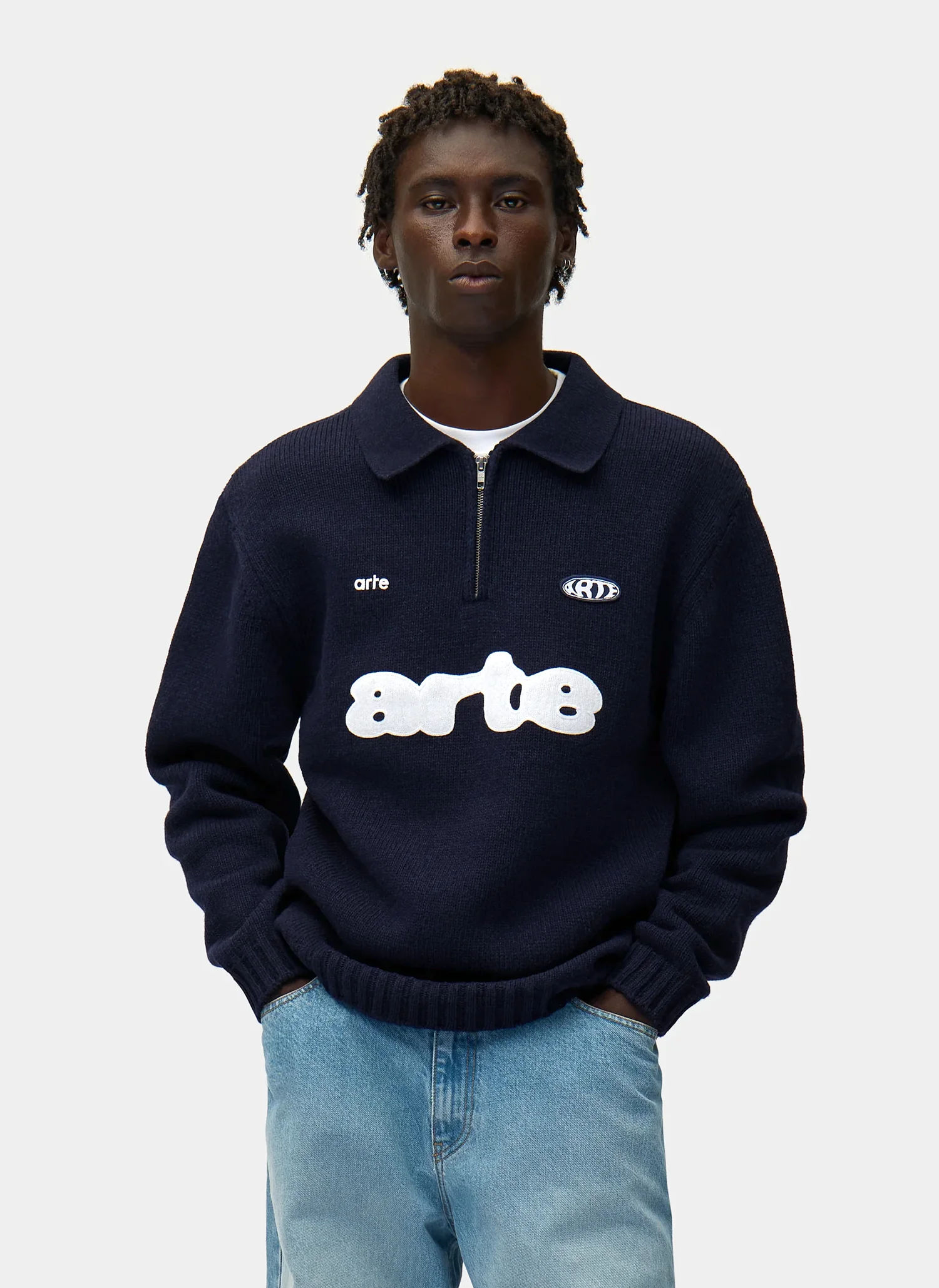 Джемпер Football Knit Polo Navy