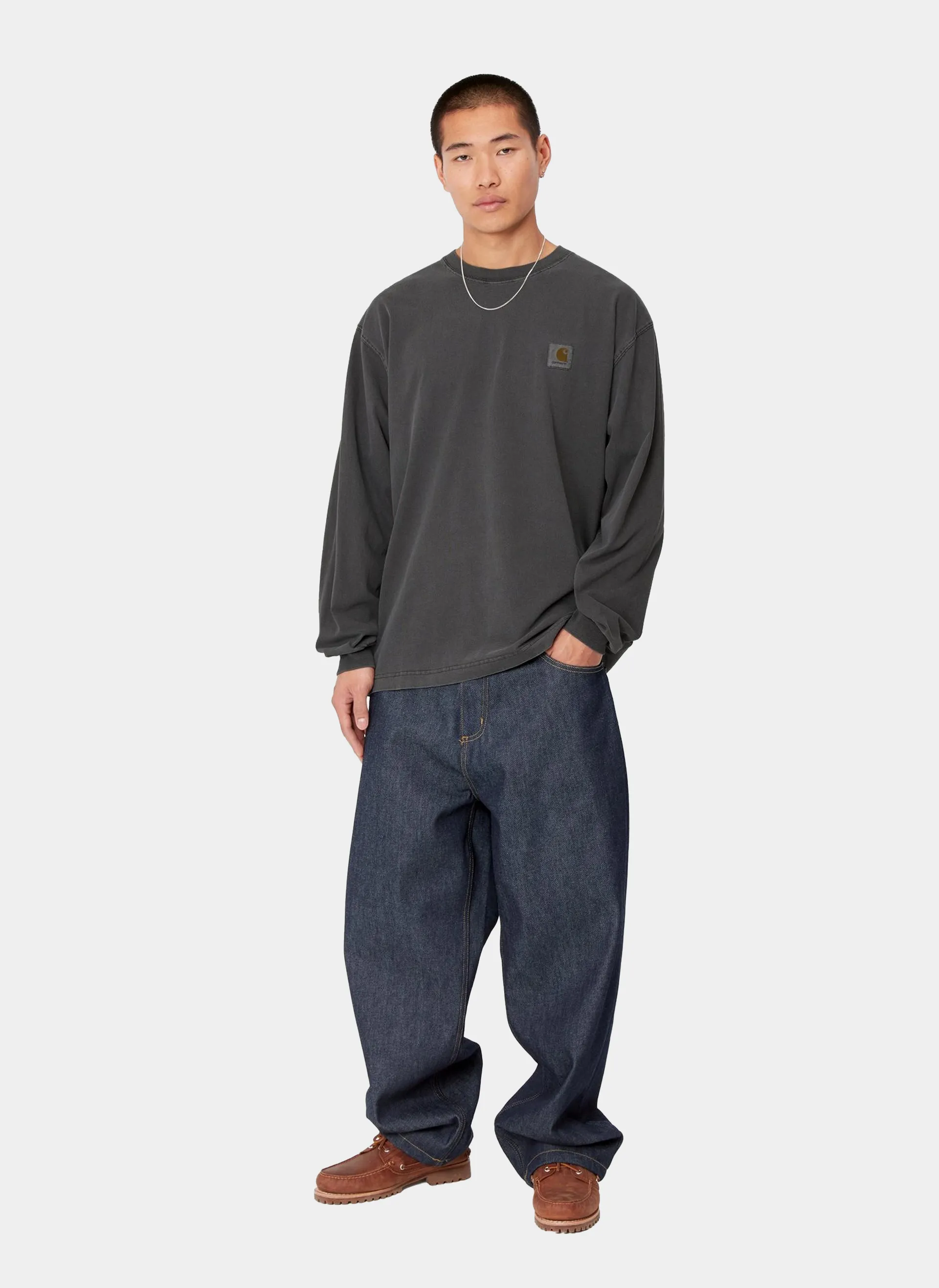 Лонгслив L/S Vista T-Shirt Black (Garment Dyed)