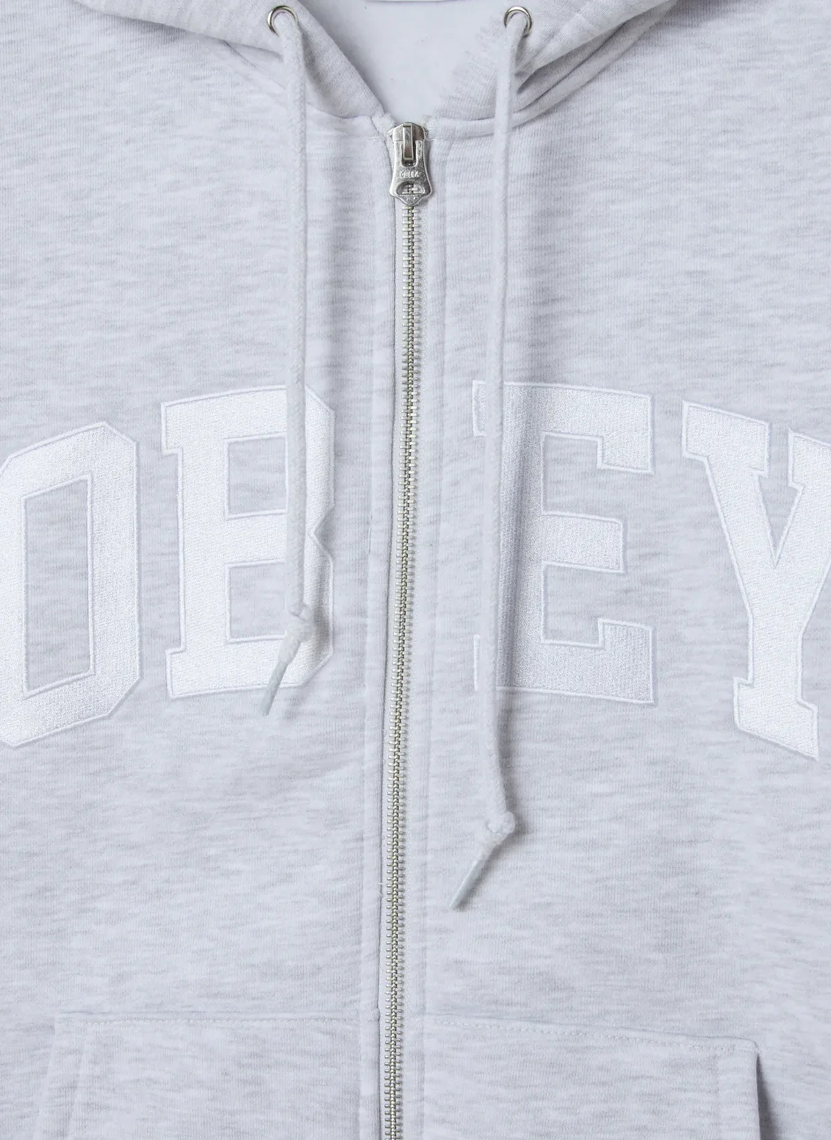 Худи на молнии Obey Collegiate Zip Hood Ash Grey