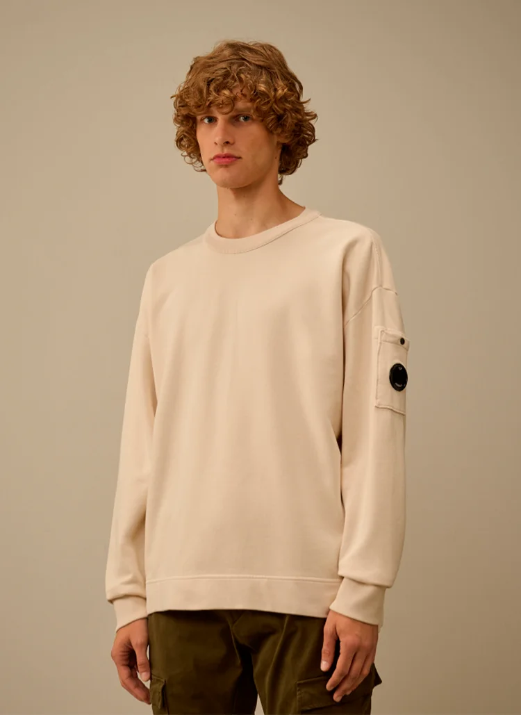 Свитшот Brushed and Emerized Diagonal Fleece Boxy Crewneck Sweatshirt Pistachio  She