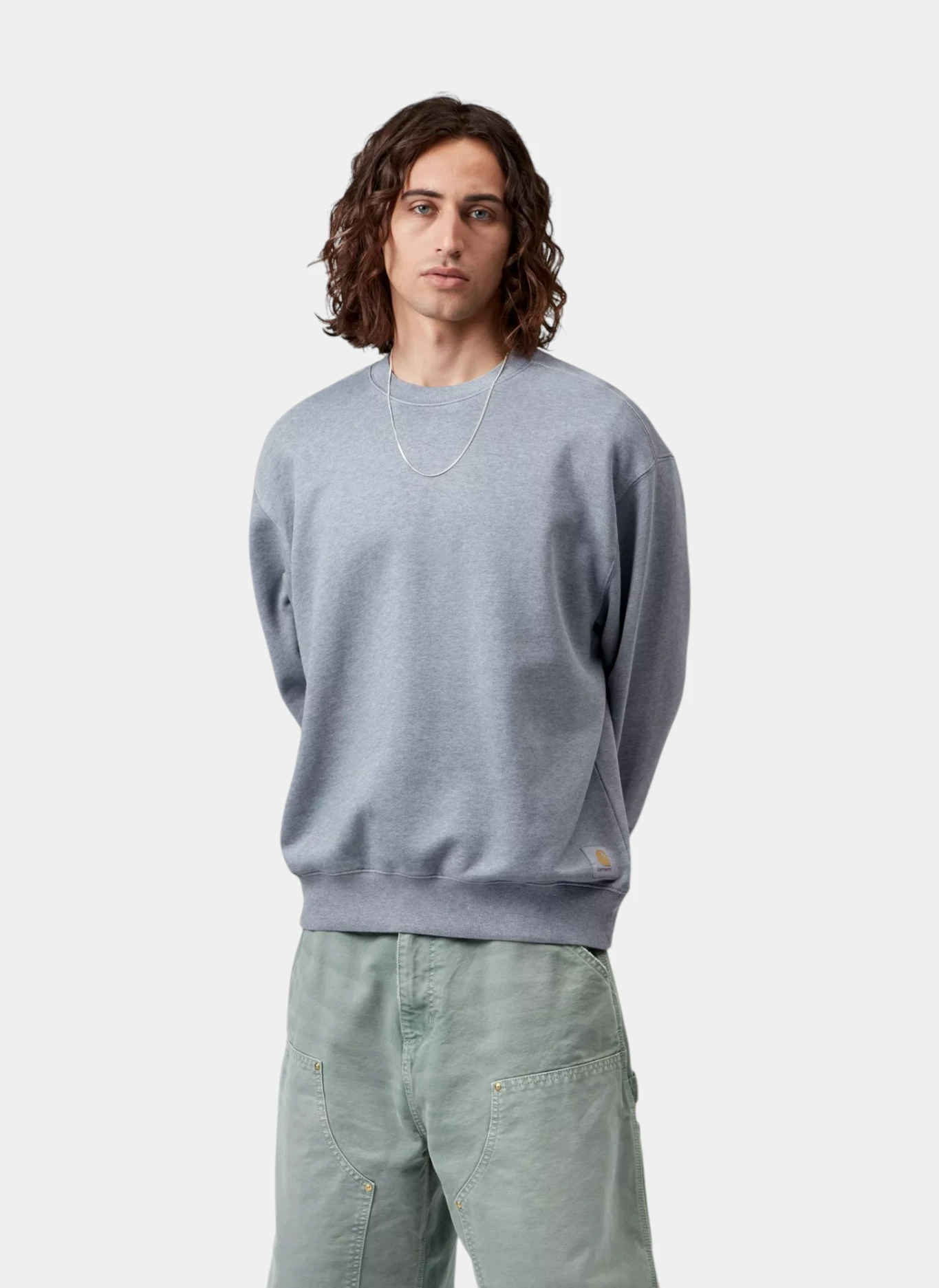 Свитшот Caspian Sweat Shady Blue Heather (Garment Dyed)