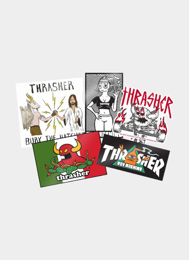 Стикерпак Thr X Toy Machine 4" Sticker 5-Pack Multicolor