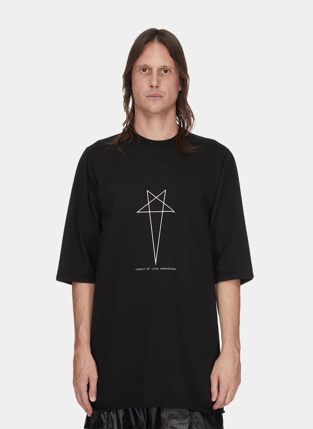Футболка Temple Pentagram Jumbo Print SS T-Shirt  Black / Milk