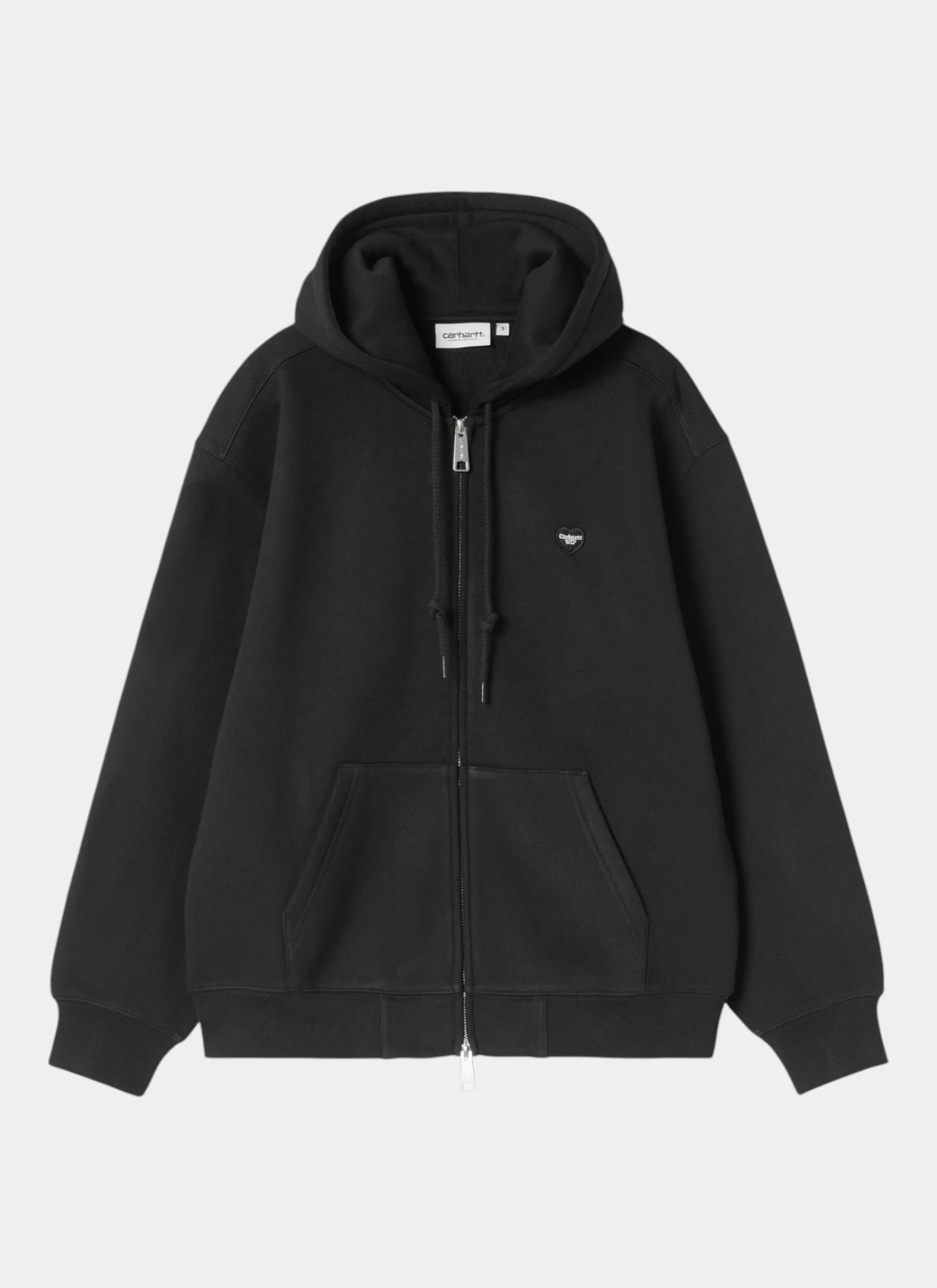 Худи на молнии женское W' HD Small Heart Patch Jkt Black / Black