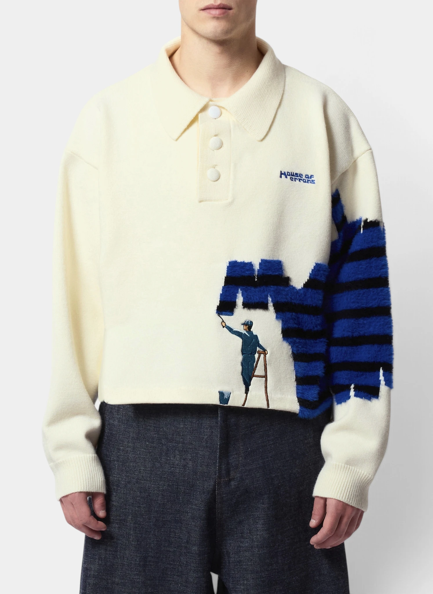 Поло Knitted Wall Painter Rugby Cream/Striped