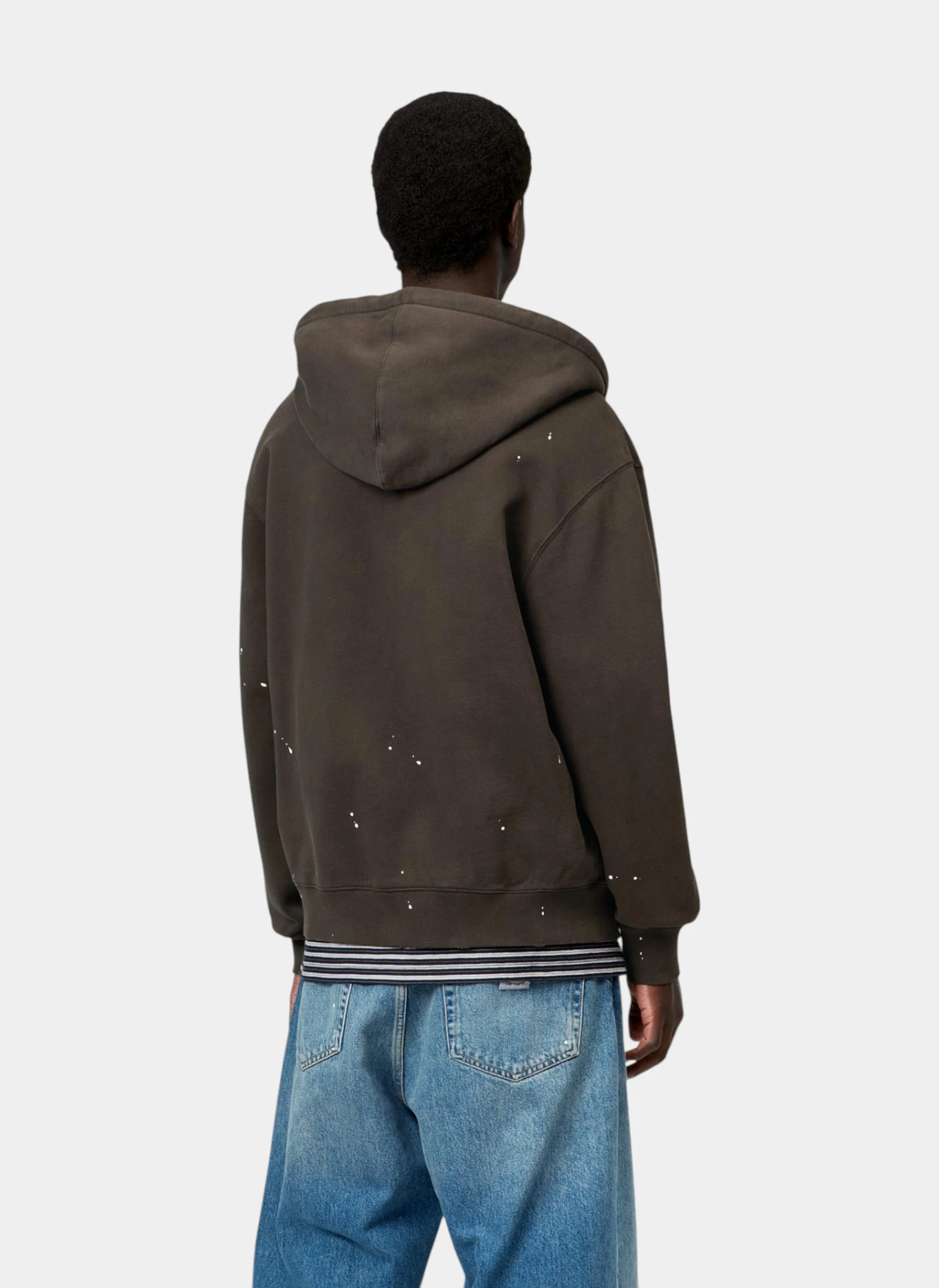 Худи на молнии Hooded Painter Jacket Tobacco (Destroy Wash, Splatter)