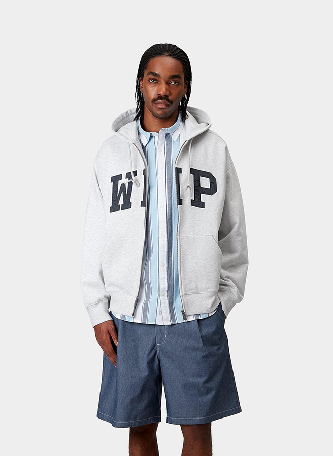 Худи на молнии ‘Hooded WIP Sweat Jacket’ ASH HEATHER (STONE WASHED) Худи на молнии ‘Hooded WIP Sweat Jacket’ ASH HEATHER (STONE WASHED)