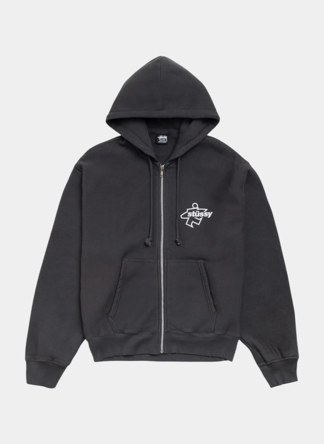 Худи на молнии Surf Size Gar. Dyed Zip Hood Faded Black