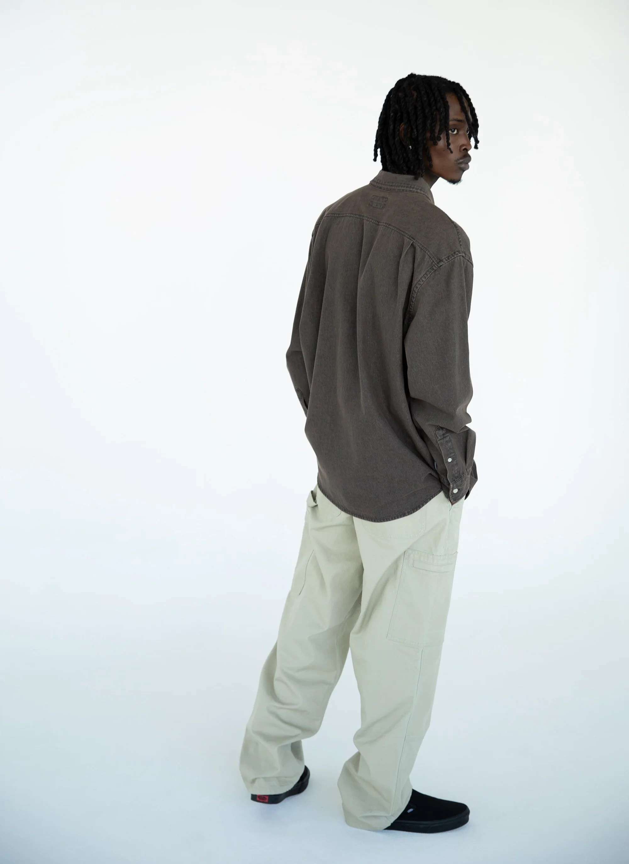 Рубашка TNT Washed Denim Shirt Brown