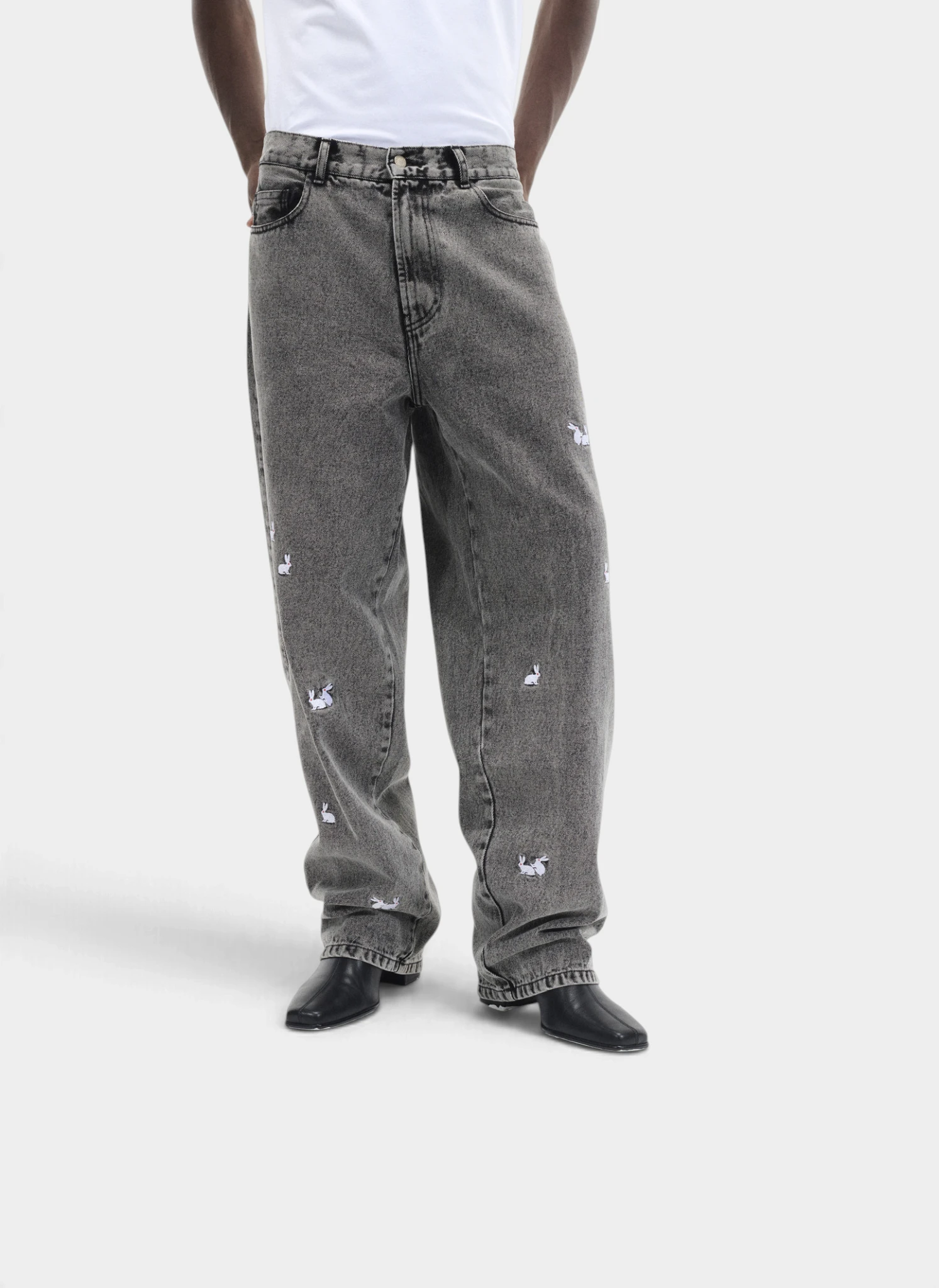Джинсы A Billionhare Denim Pants Washed Black