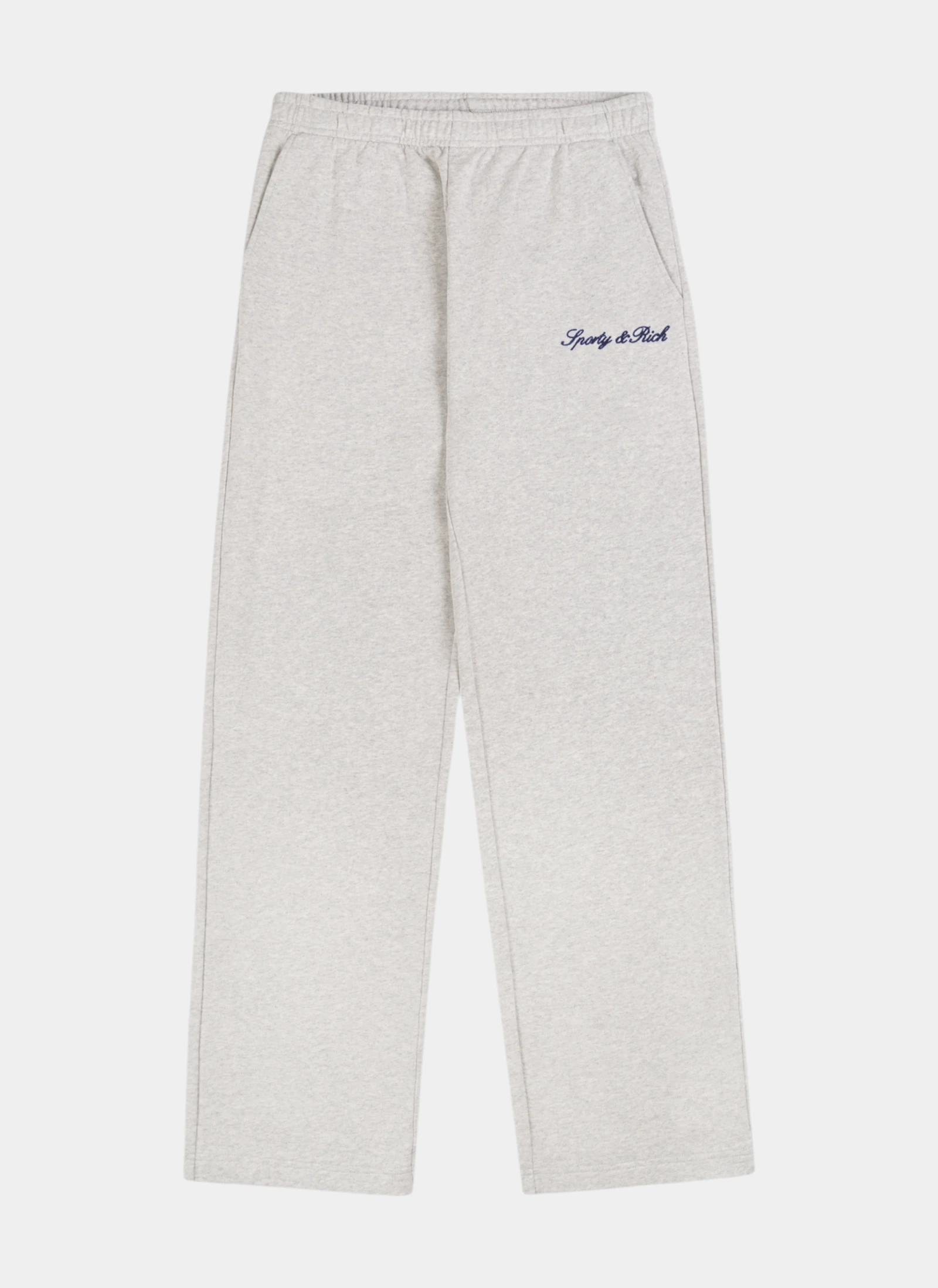Брюки Signature Logo Embroidered Wide Sweatpant Heather Gray/Light Navy