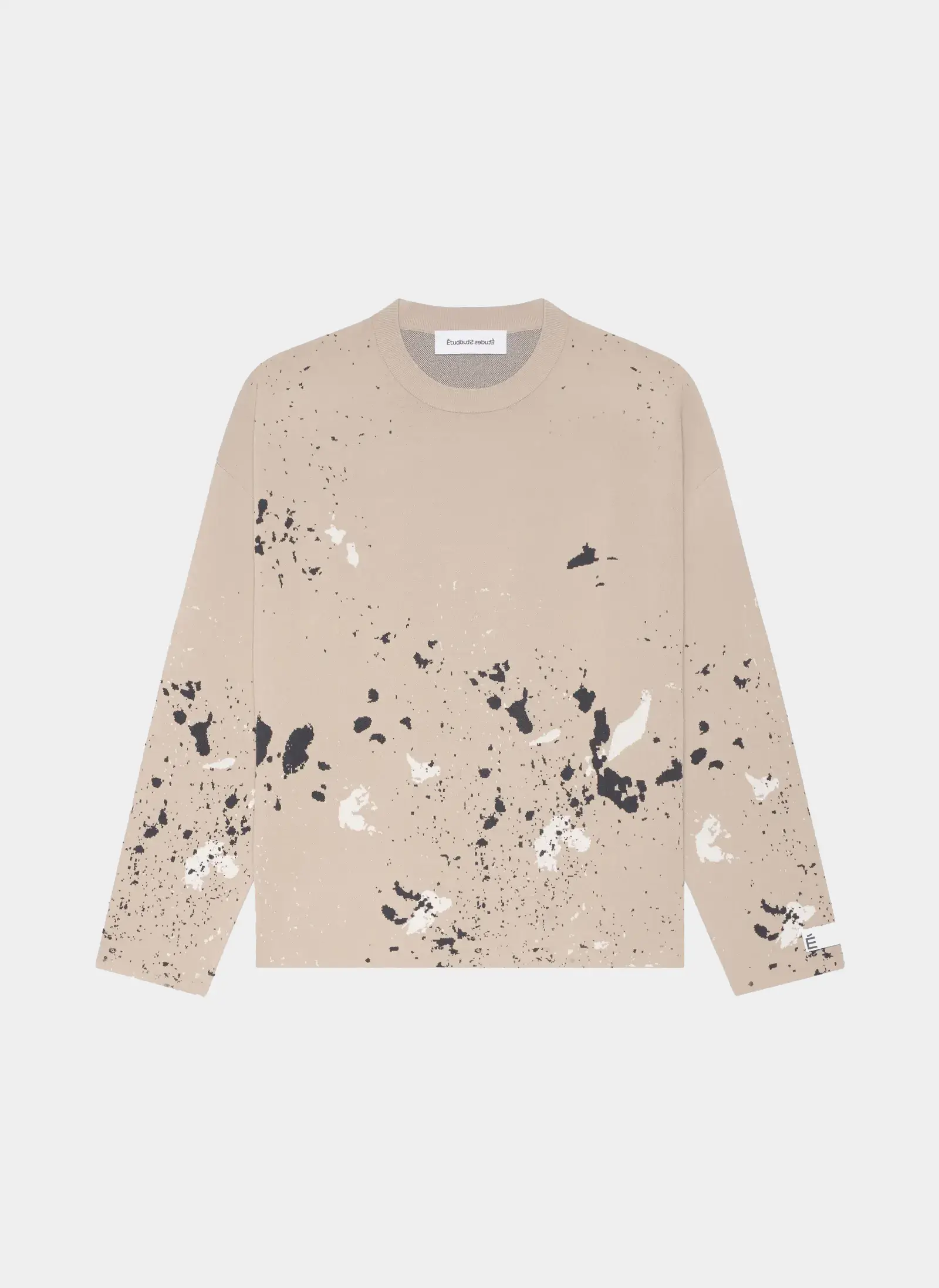 Свитшот Jacquard Long Sleeves Round Neck Splash Beige