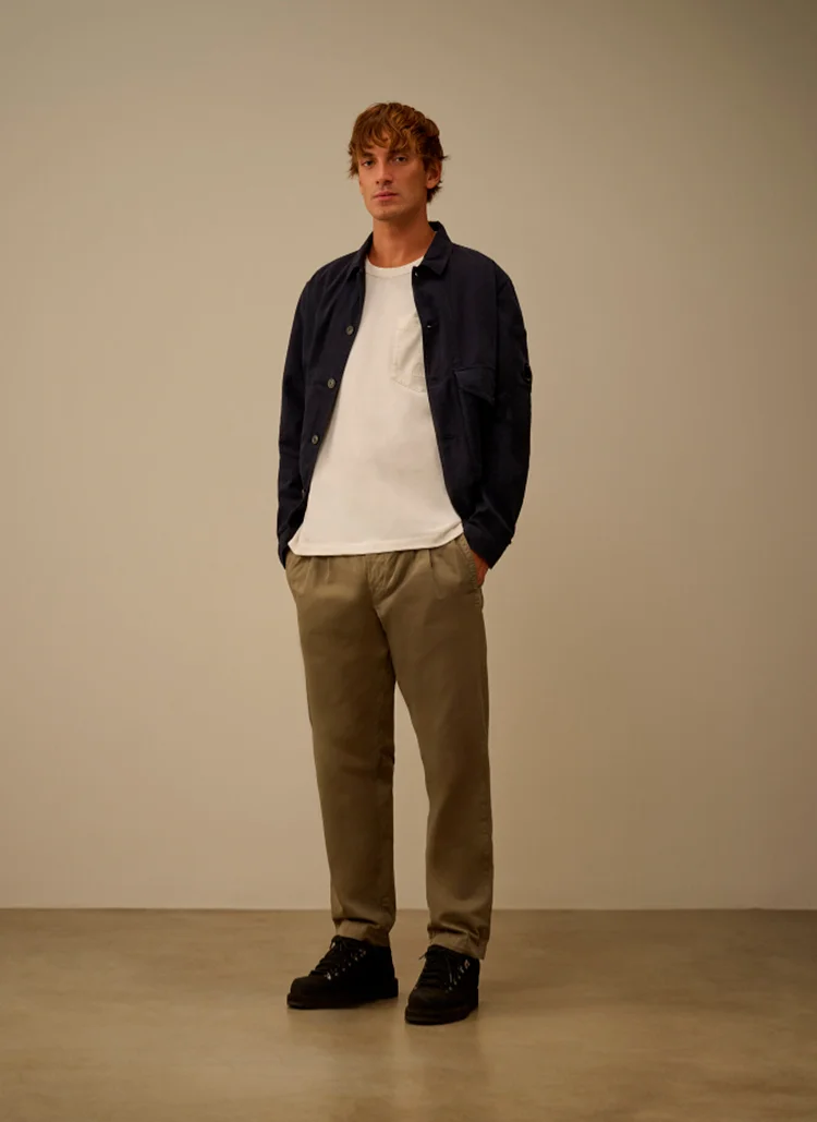 Лонгслив Mercerized 30/2 Jersey Twisted Long Sleeve T-Shirt Gauze  White