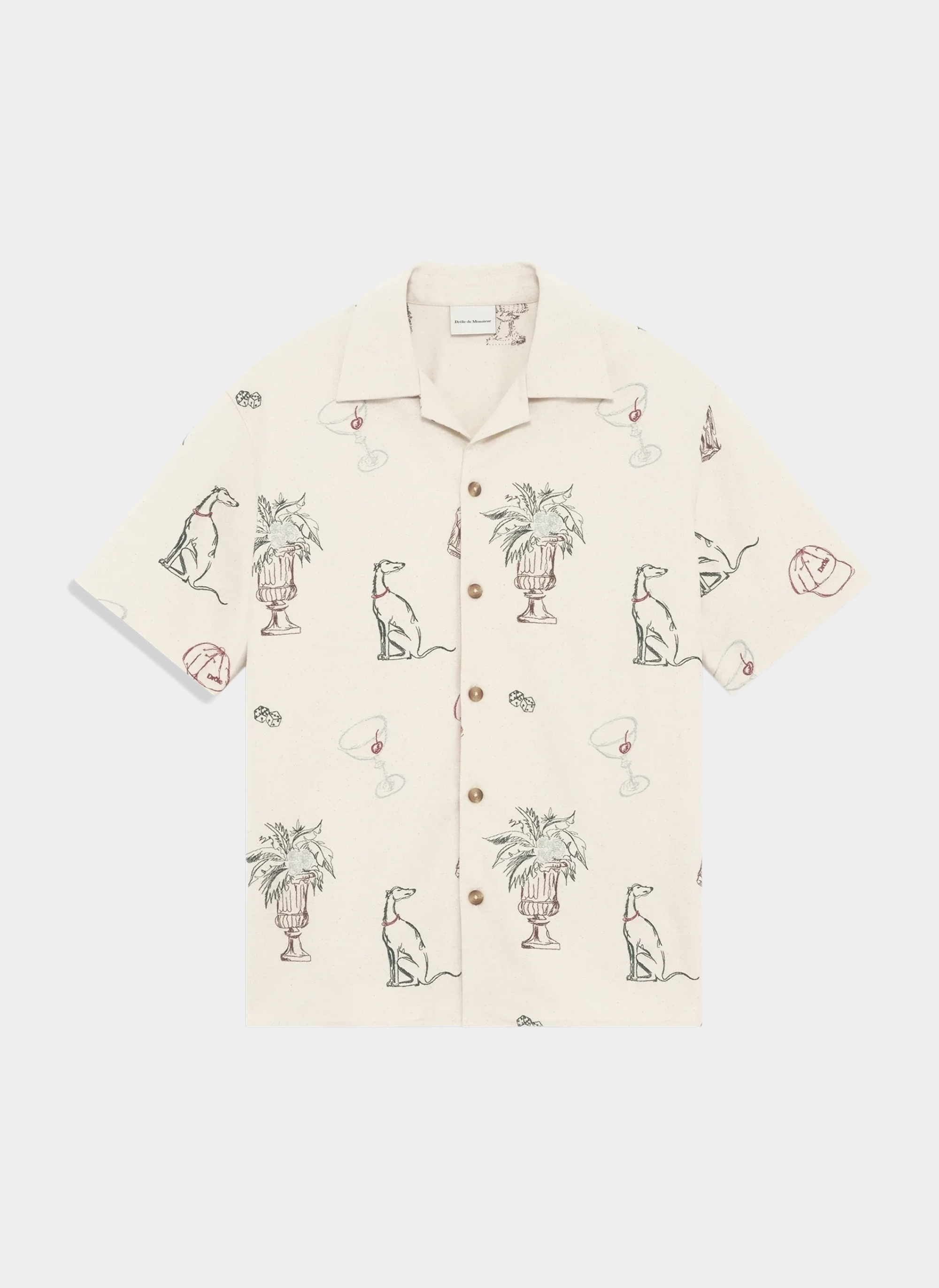 Рубашка ‘La Chemise Brodée Country Club’ Ecru Рубашка ‘La Chemise Brodée Country Club’ Ecru