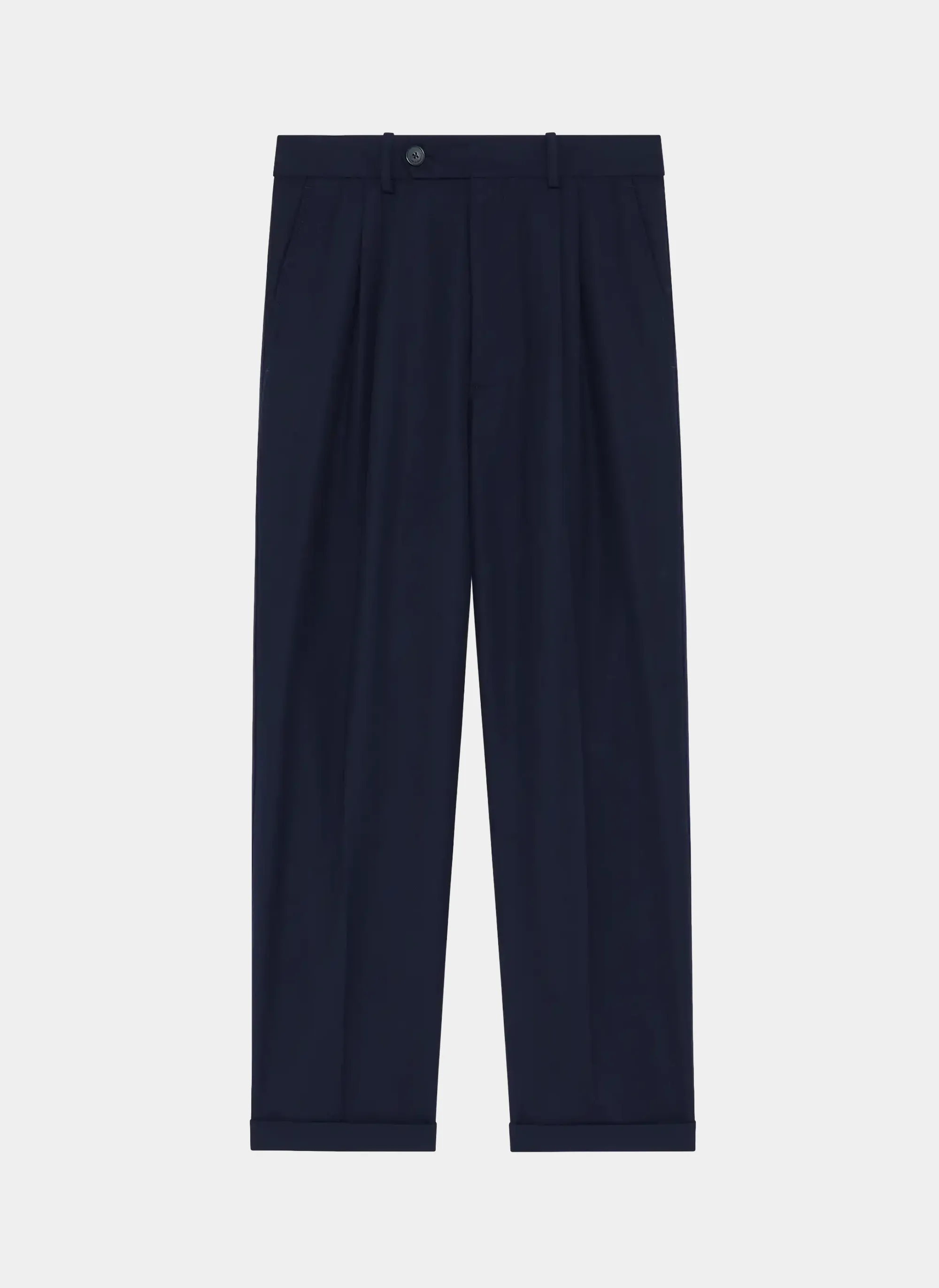 Брюки a Plis Cropped Laine Navy