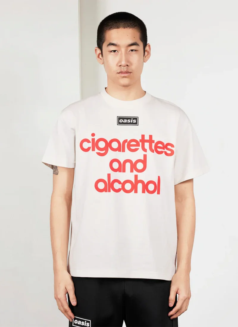 Футболка Pleasures х Oasis Nordique T-Shirt Vintage White